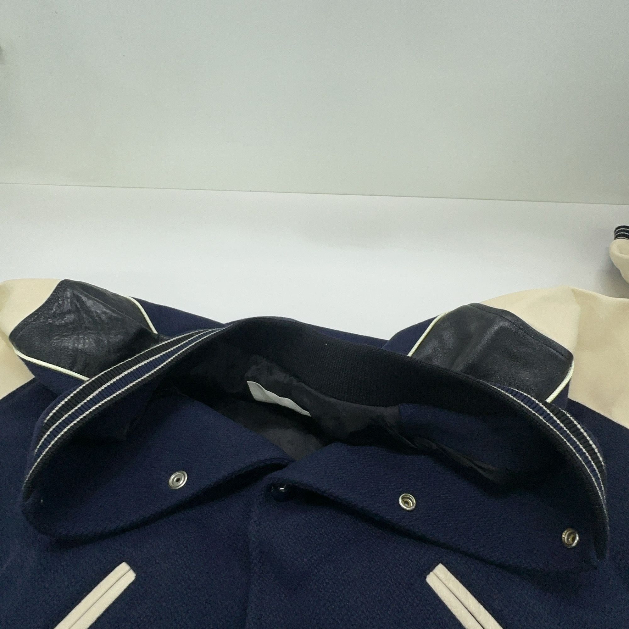 Celine Celine C Logo Varsity Bomber Jacket Navy Size 50 Size US M / EU 48-50 / 2 - 6 Thumbnail
