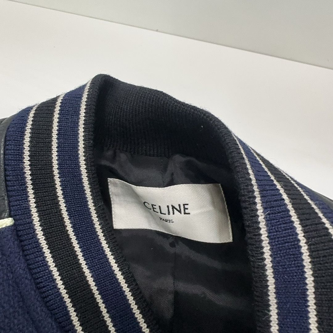 Celine Celine C Logo Varsity Bomber Jacket Navy Size 50 Size US M / EU 48-50 / 2 - 5 Thumbnail
