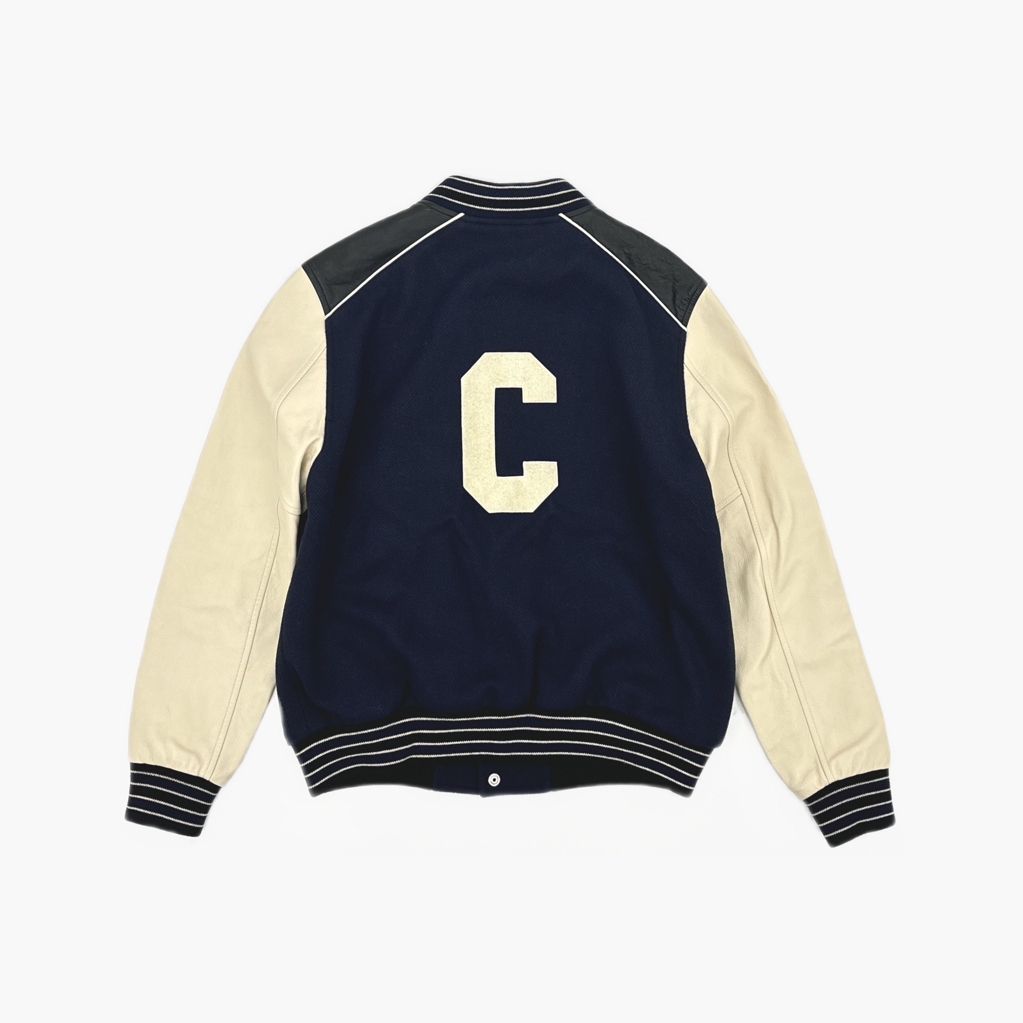 Celine Celine C Logo Varsity Bomber Jacket Navy Size 50 Size US M / EU 48-50 / 2 - 2 Thumbnail