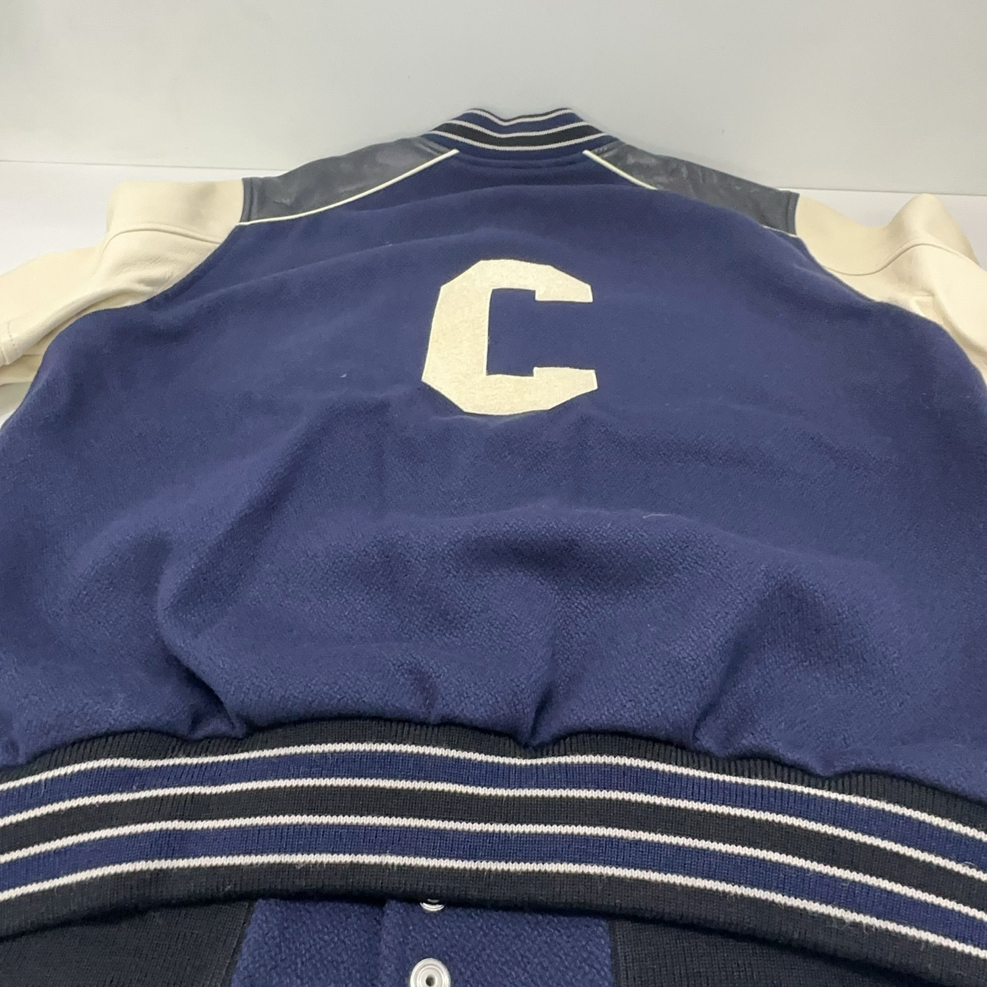Celine Celine C Logo Varsity Bomber Jacket Navy Size 50 Size US M / EU 48-50 / 2 - 11 Thumbnail