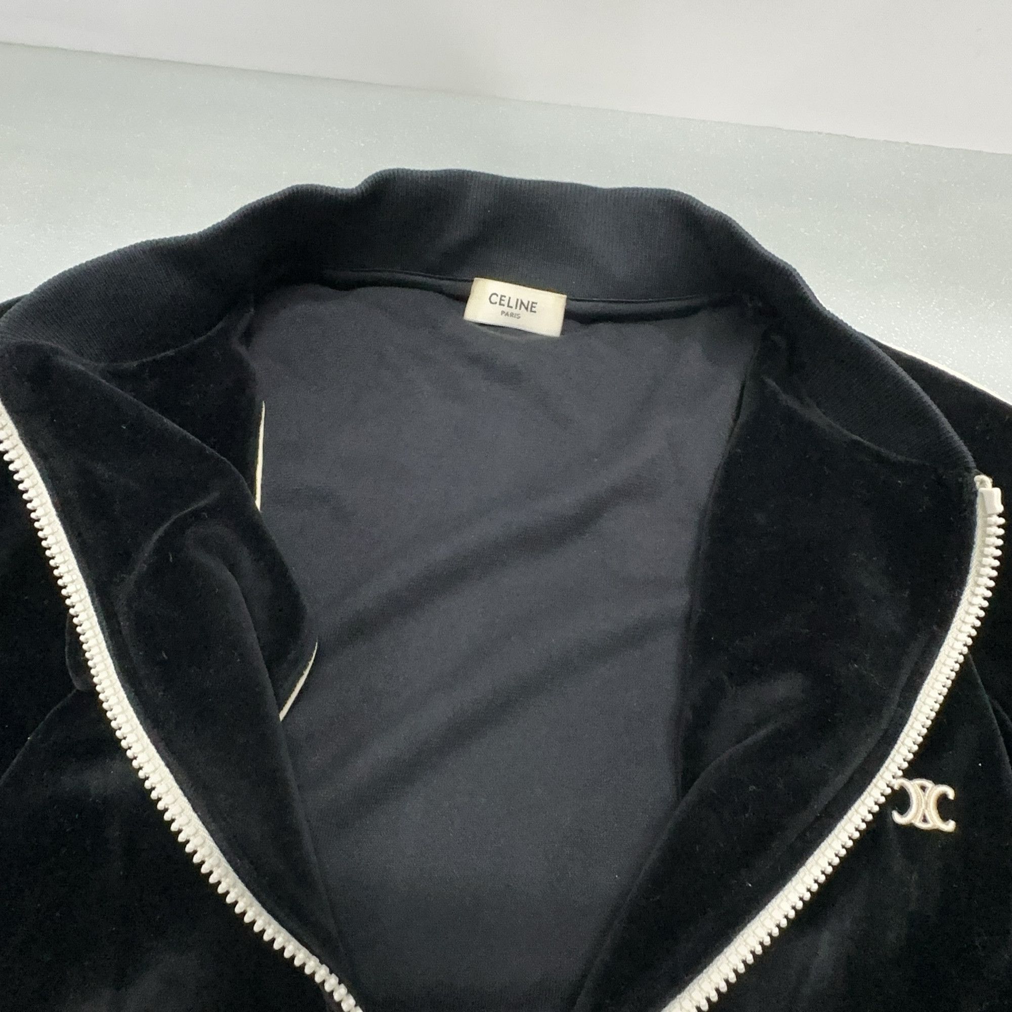 Celine Celine Triomphe Logo Velvet Jacket Size XL Size US XL / EU 56 / 4 - 6 Thumbnail