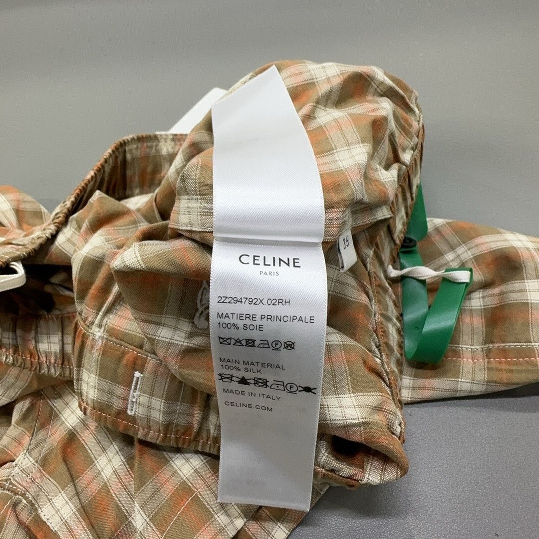 Celine Celine Plaid Silk Shorts Size 36 Size 26" / US 2 / IT 38 - 5 Thumbnail