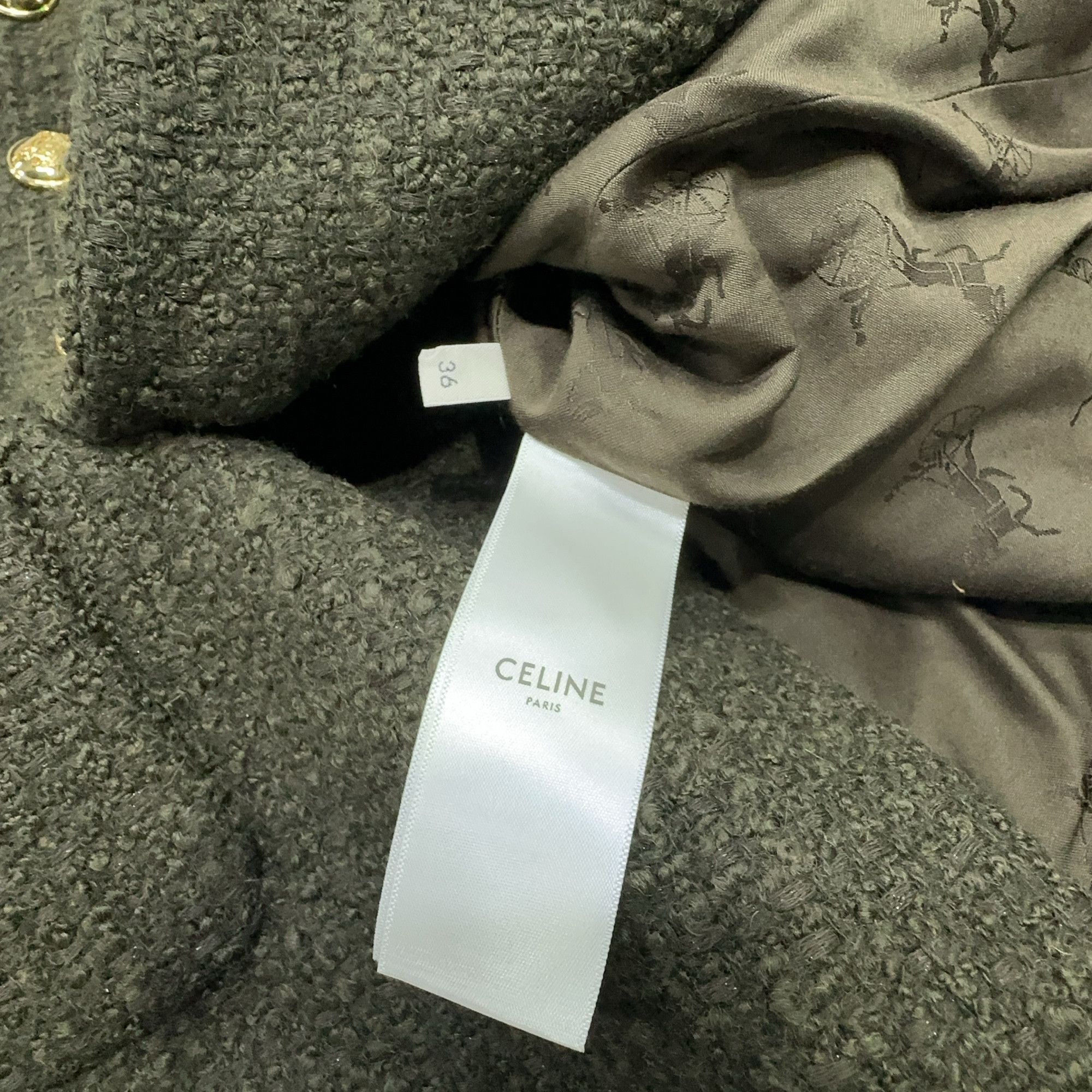 Celine Celine Wool Blend Tweed Blazer Size 36 Size XS / US 0-2 / IT 36-38 - 4 Thumbnail