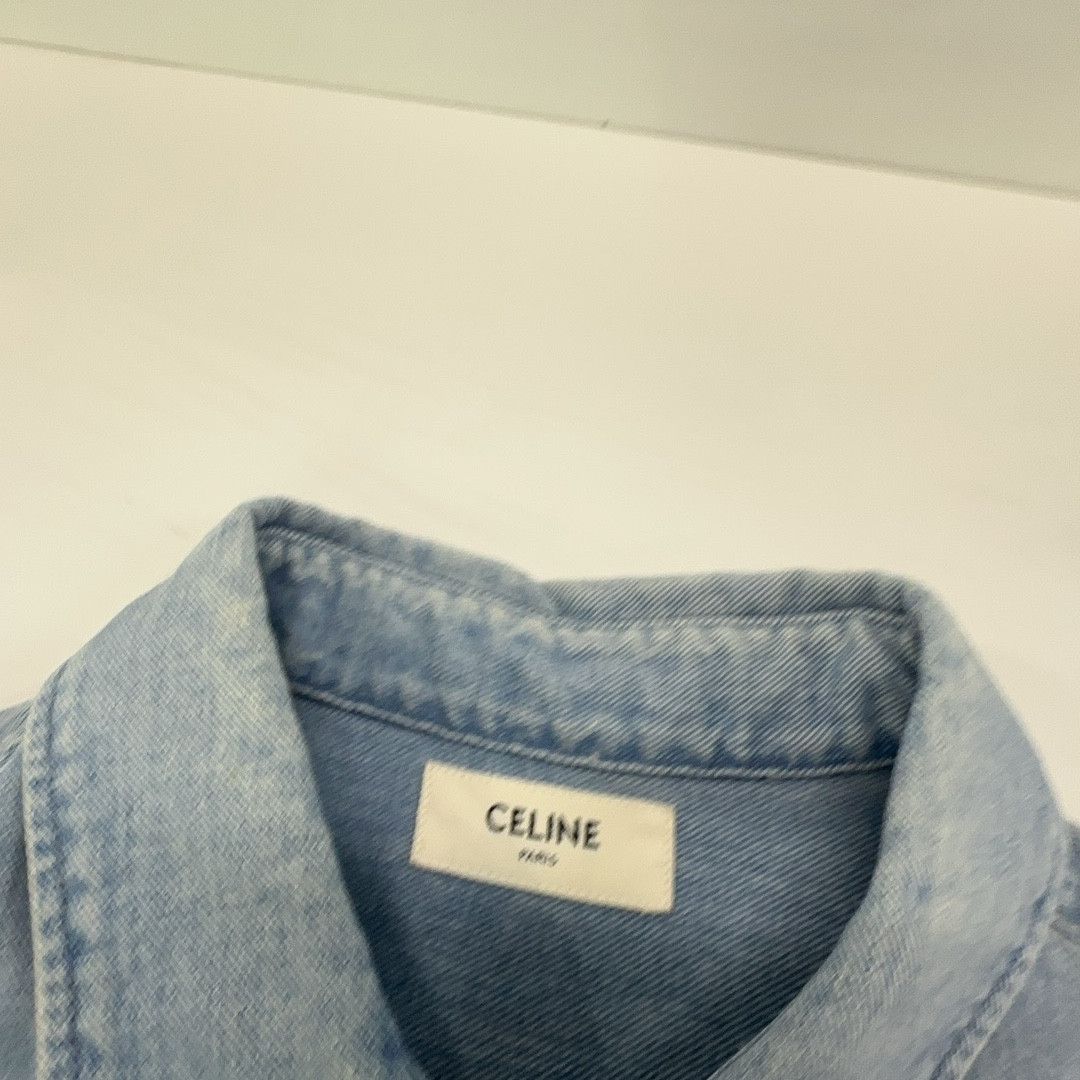 Celine Celine Denim Button Up Shirt Size L Size US L / EU 52-54 / 3 - 5 Thumbnail