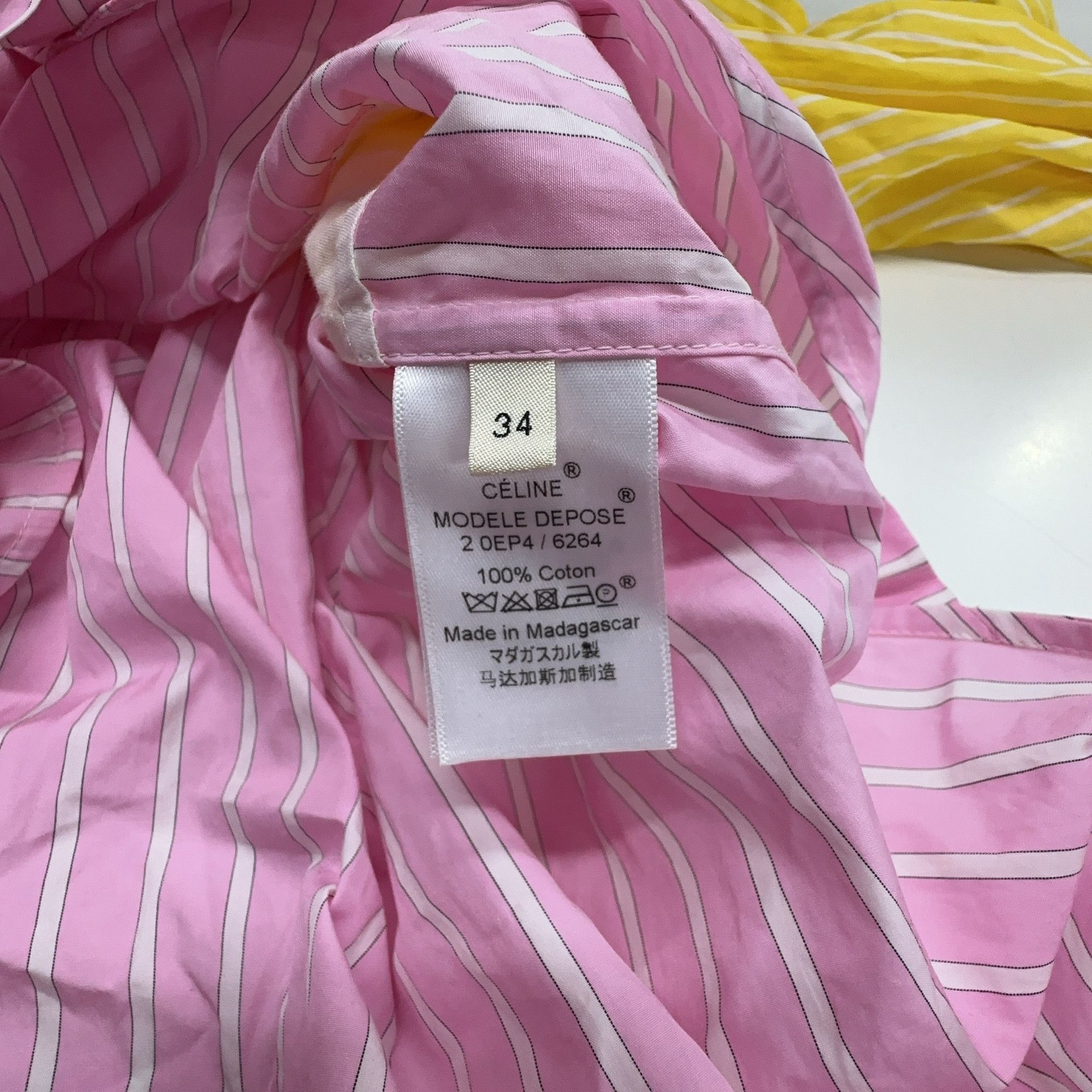 Celine Celine Striped Button Up Shirt Size 34 Size XS / US 0-2 / IT 36-38 - 3 Thumbnail