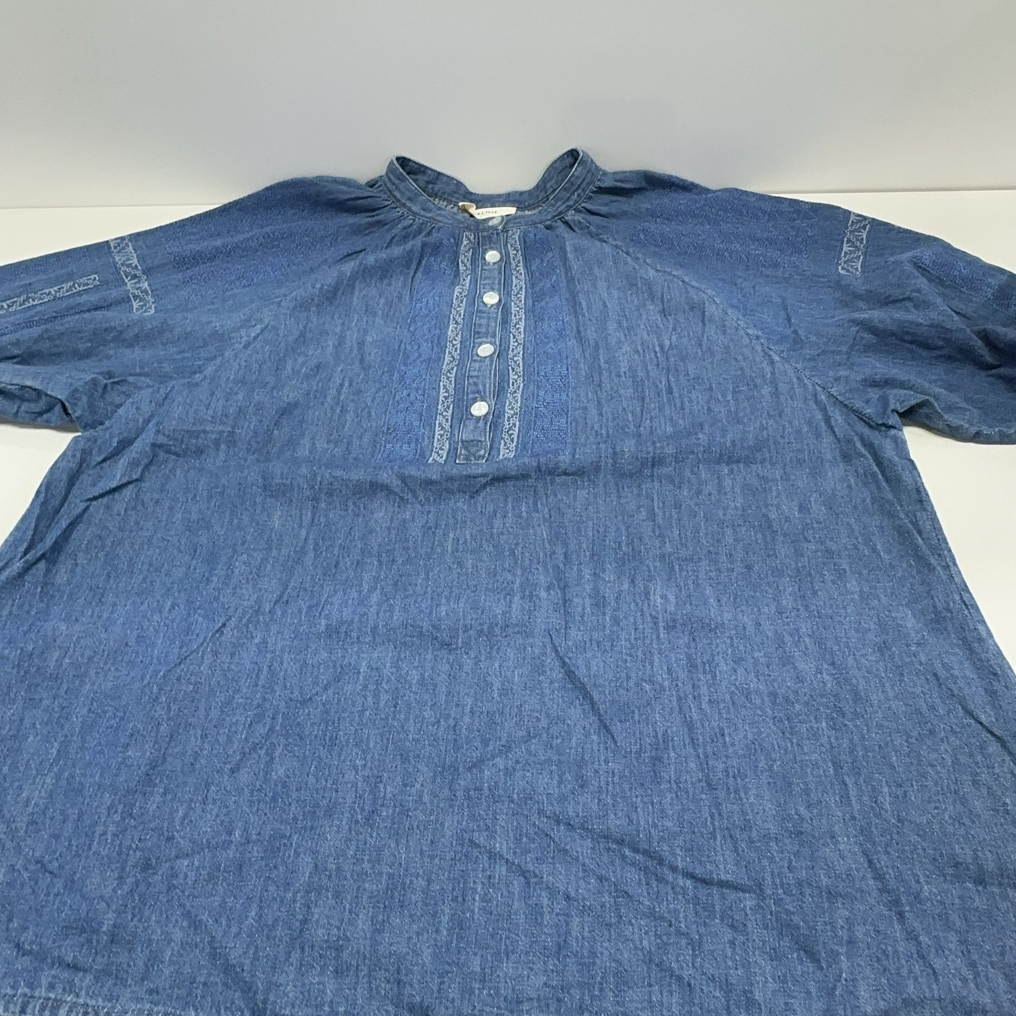 Celine Celine Embroidered Denim Blouse Size L Size L / US 10 / IT 46 - 7 Thumbnail