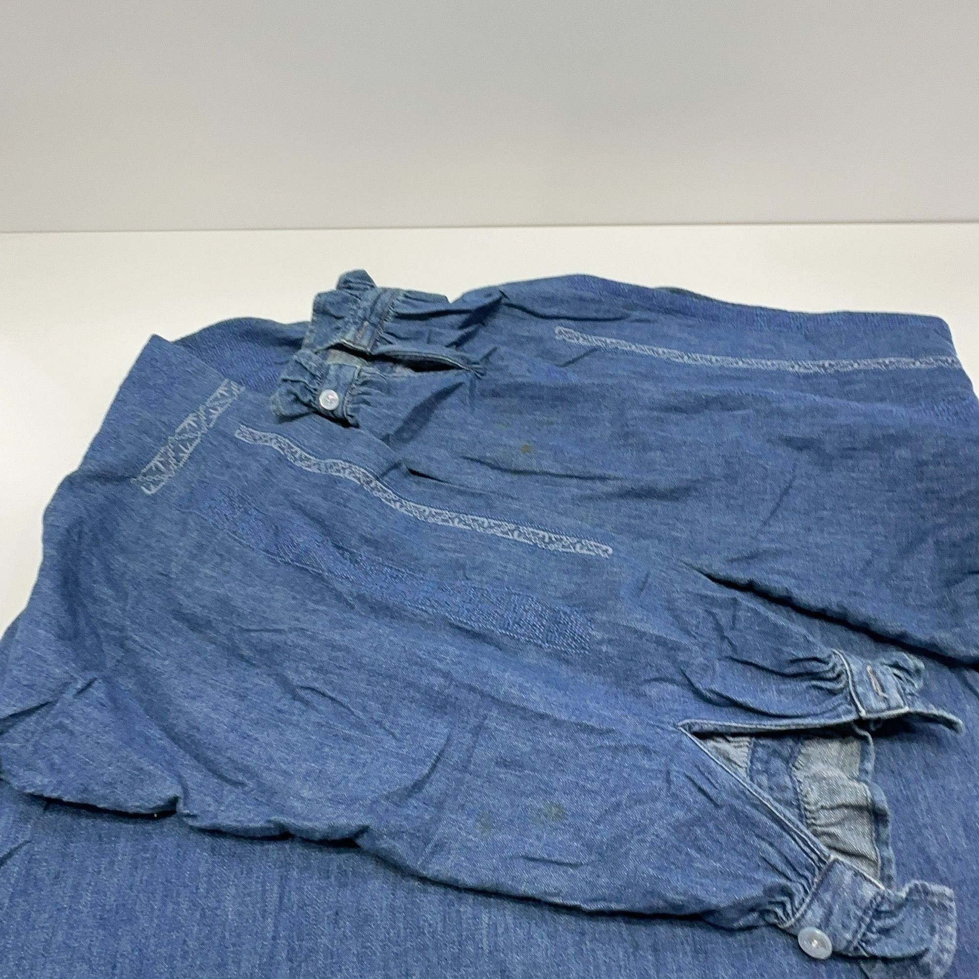 Celine Celine Embroidered Denim Blouse Size L Size L / US 10 / IT 46 - 9 Thumbnail