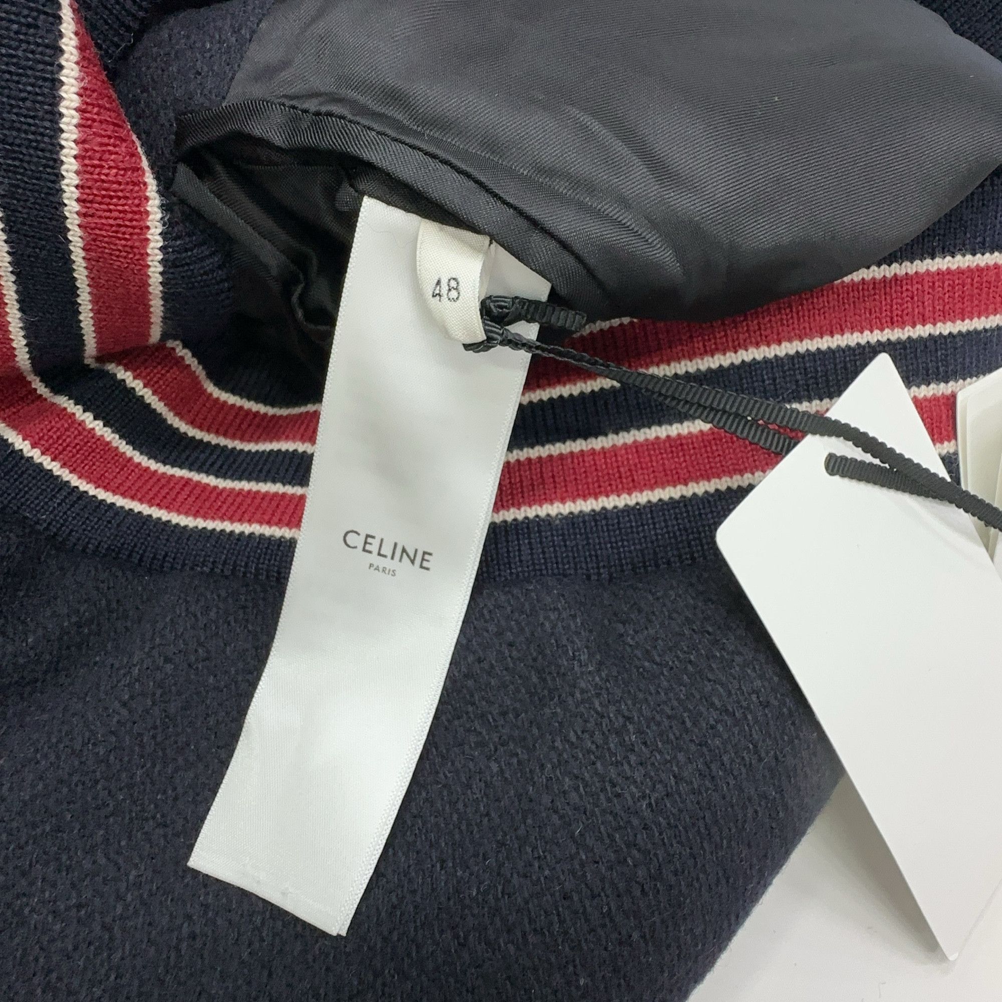 Celine Celine Striped Wool Bomber Jacket Size 48 Size US M / EU 48-50 / 2 - 3 Thumbnail