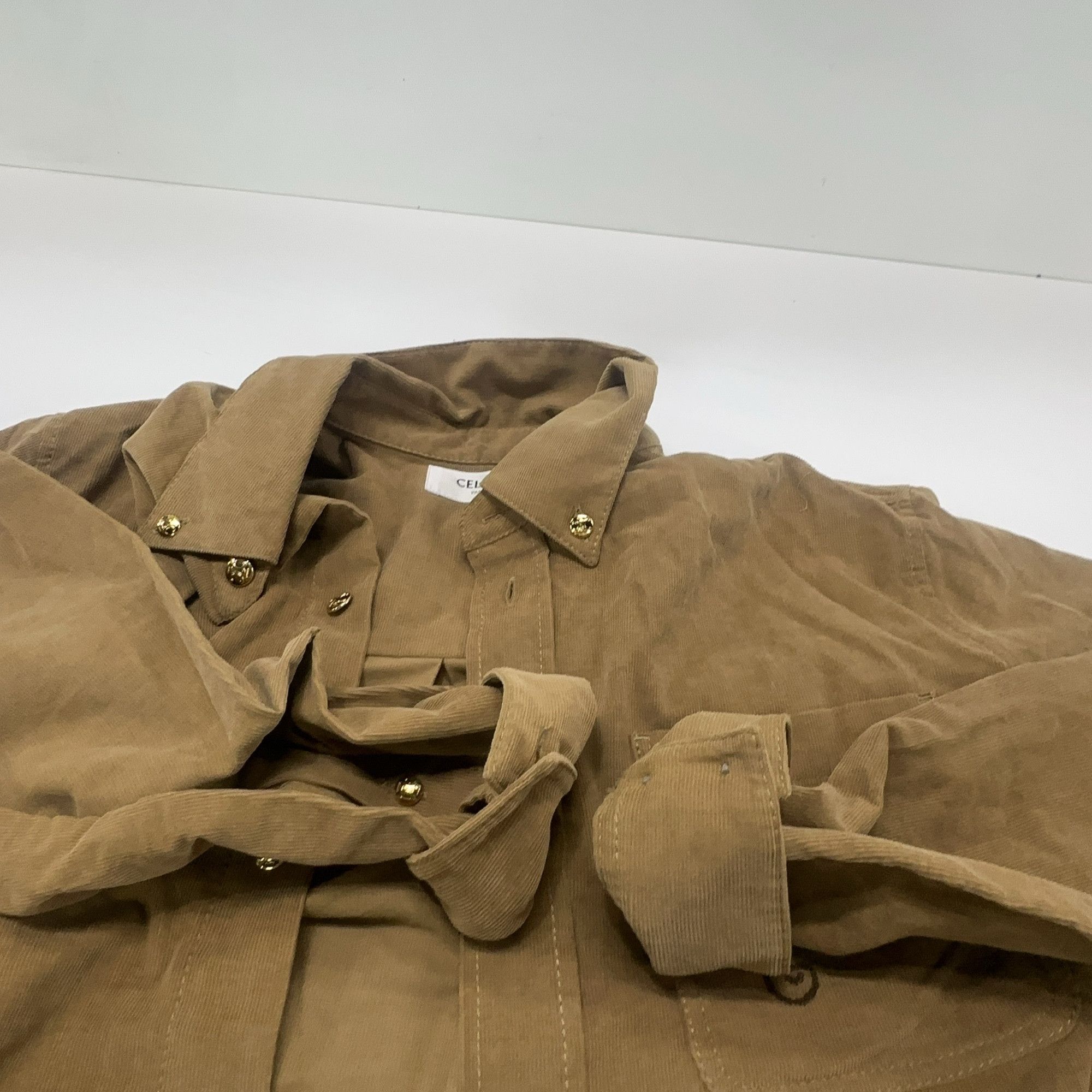 Celine CELINE Embroidered Corduroy Button Up Shirt Size S Size S / US 4 / IT 40 - 7 Thumbnail