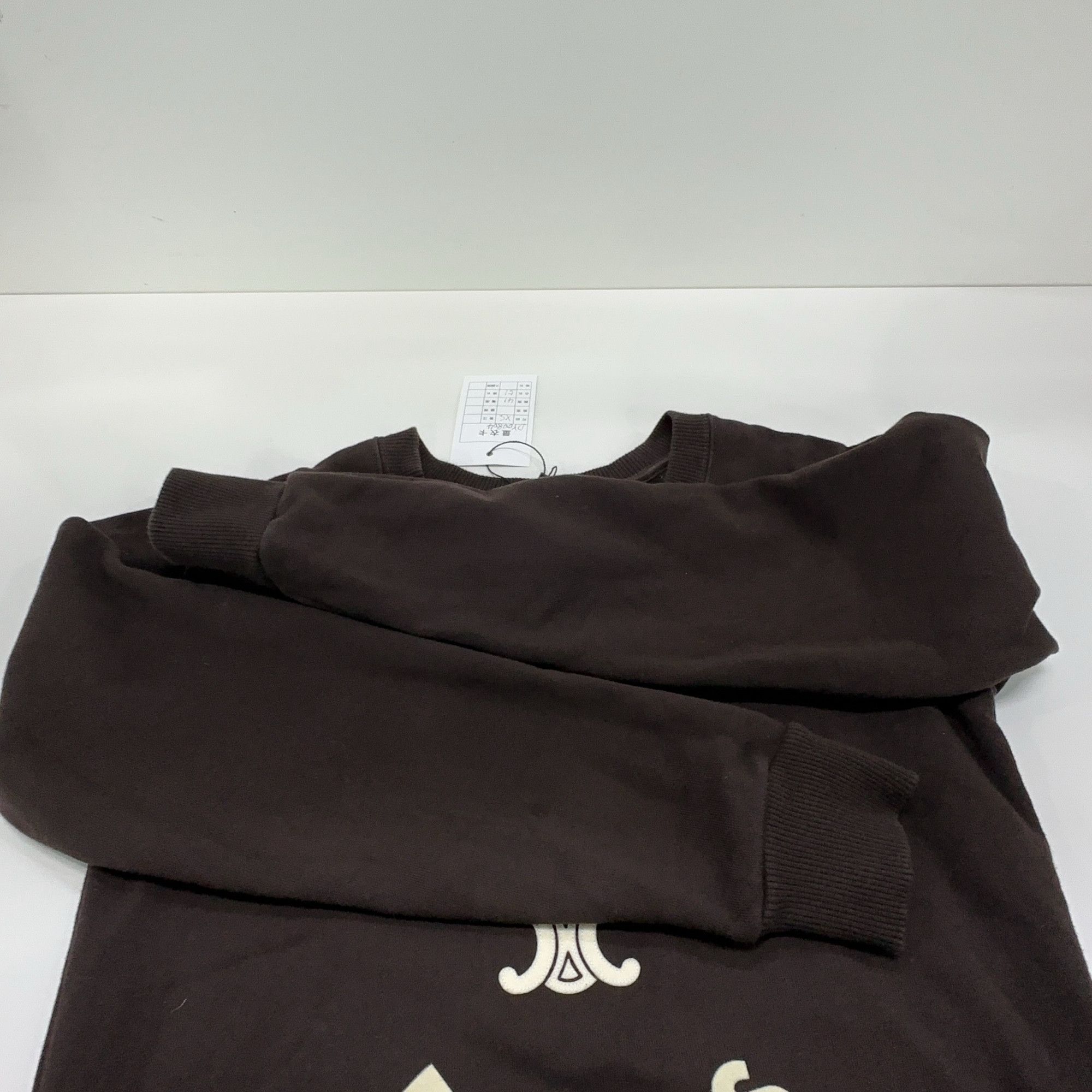 Celine Celine Triomphe Logo Sweatshirt Cocoa Brown XS Size XS / US 0-2 / IT 36-38 - 10 Thumbnail