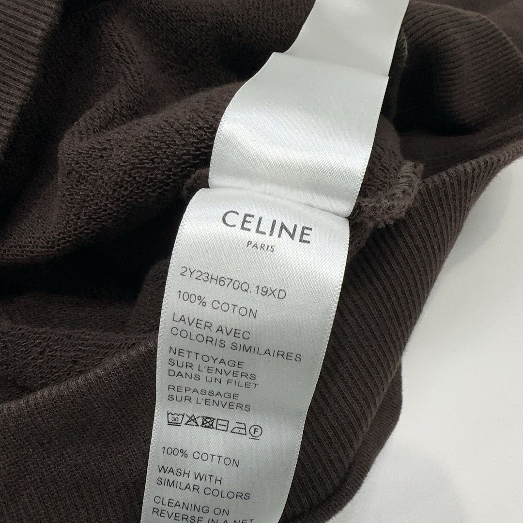Celine Celine Triomphe Logo Sweatshirt Cocoa Brown XS Size XS / US 0-2 / IT 36-38 - 5 Thumbnail