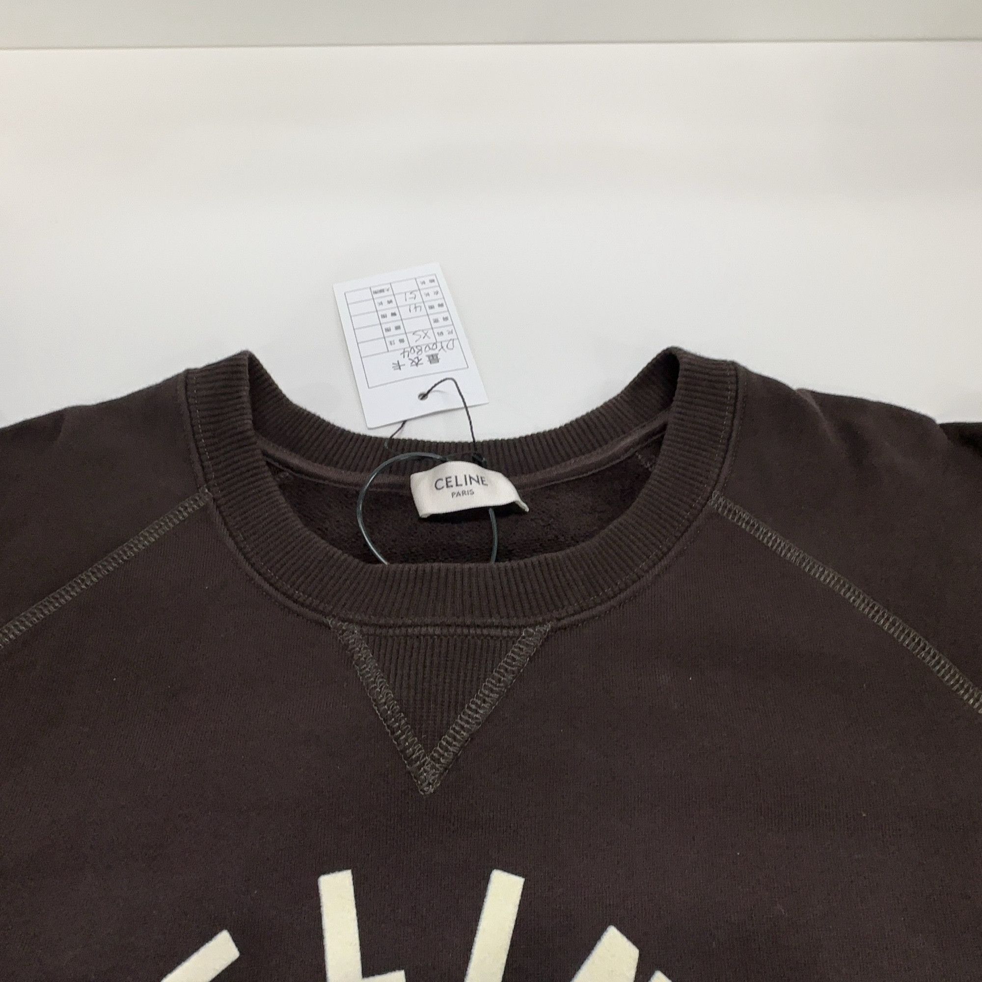 Celine Celine Triomphe Logo Sweatshirt Cocoa Brown XS Size XS / US 0-2 / IT 36-38 - 7 Thumbnail