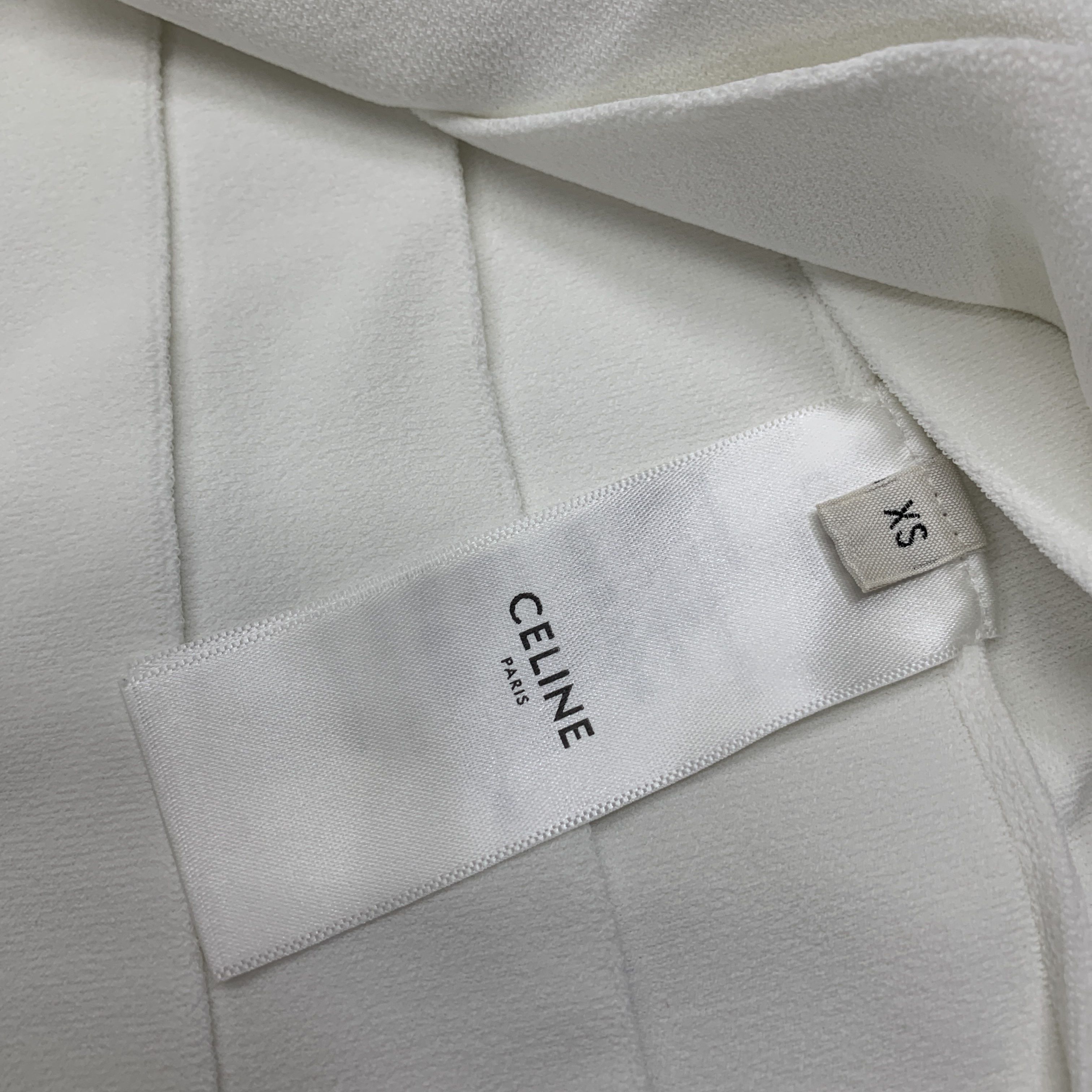 Celine Celine Striped Trim Pleated Mini Dress Size XS Size XS / US 0-2 / IT 36-38 - 3 Thumbnail