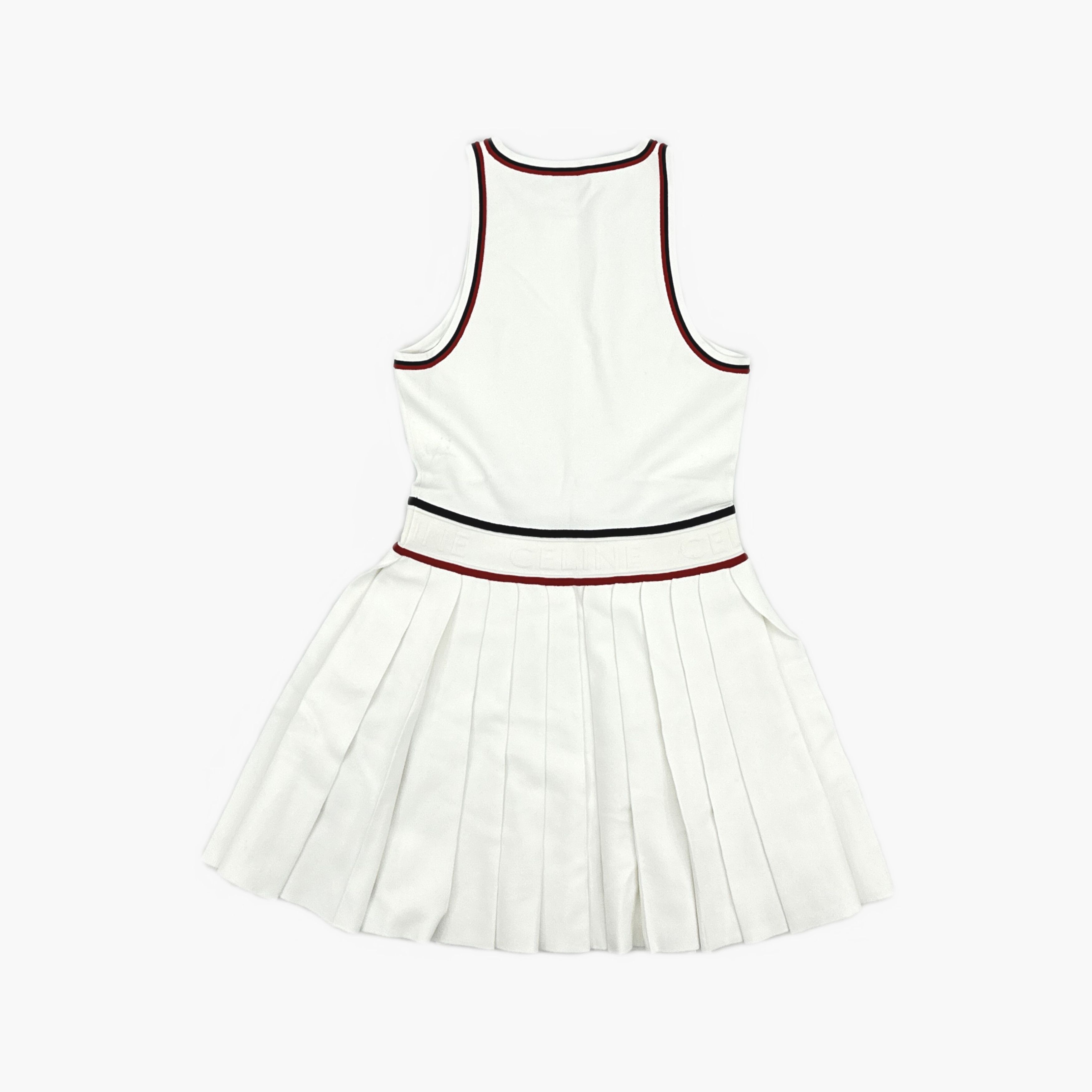 Celine Celine Striped Trim Pleated Mini Dress Size XS Size XS / US 0-2 / IT 36-38 - 2 Thumbnail