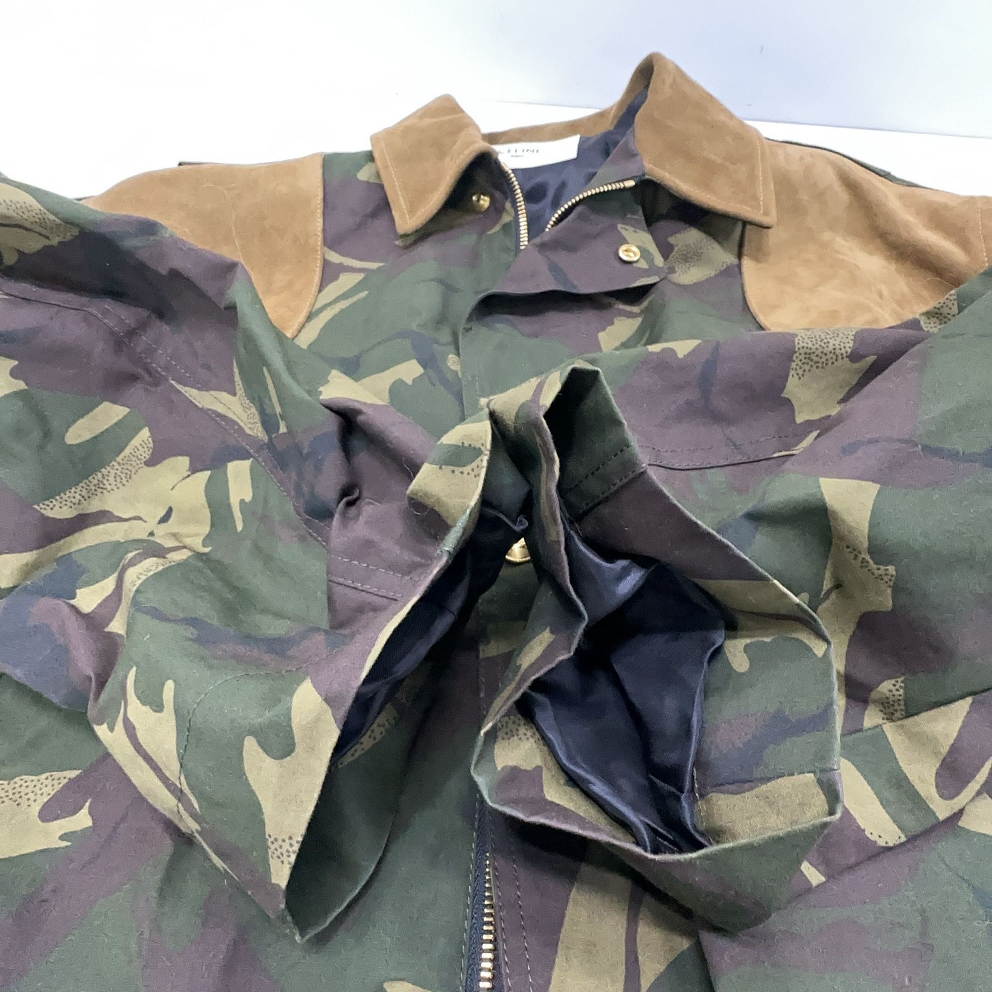 Celine Celine Camo Suede Trim Jacket Size 34 Size XS / US 0-2 / IT 36-38 - 6 Thumbnail