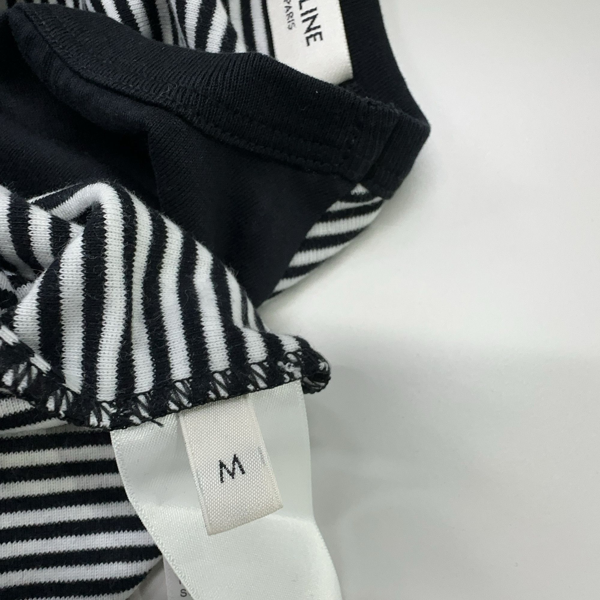Celine Celine Striped Logo T-Shirt Size M Size M / US 6-8 / IT 42-44 - 4 Thumbnail