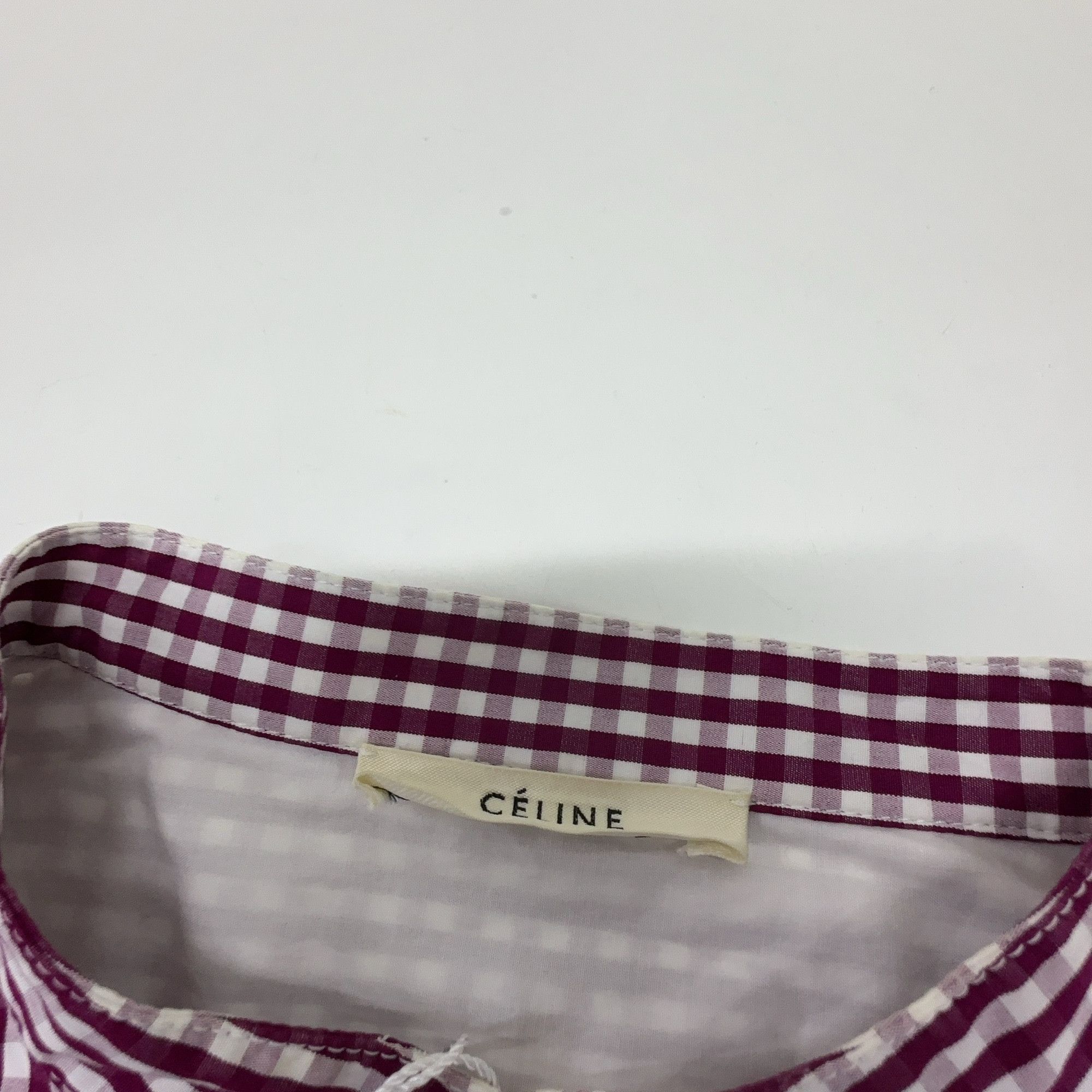 Celine Celine Purple Gingham Button Up Shirt Size 38 Size S / US 4 / IT 40 - 4 Thumbnail