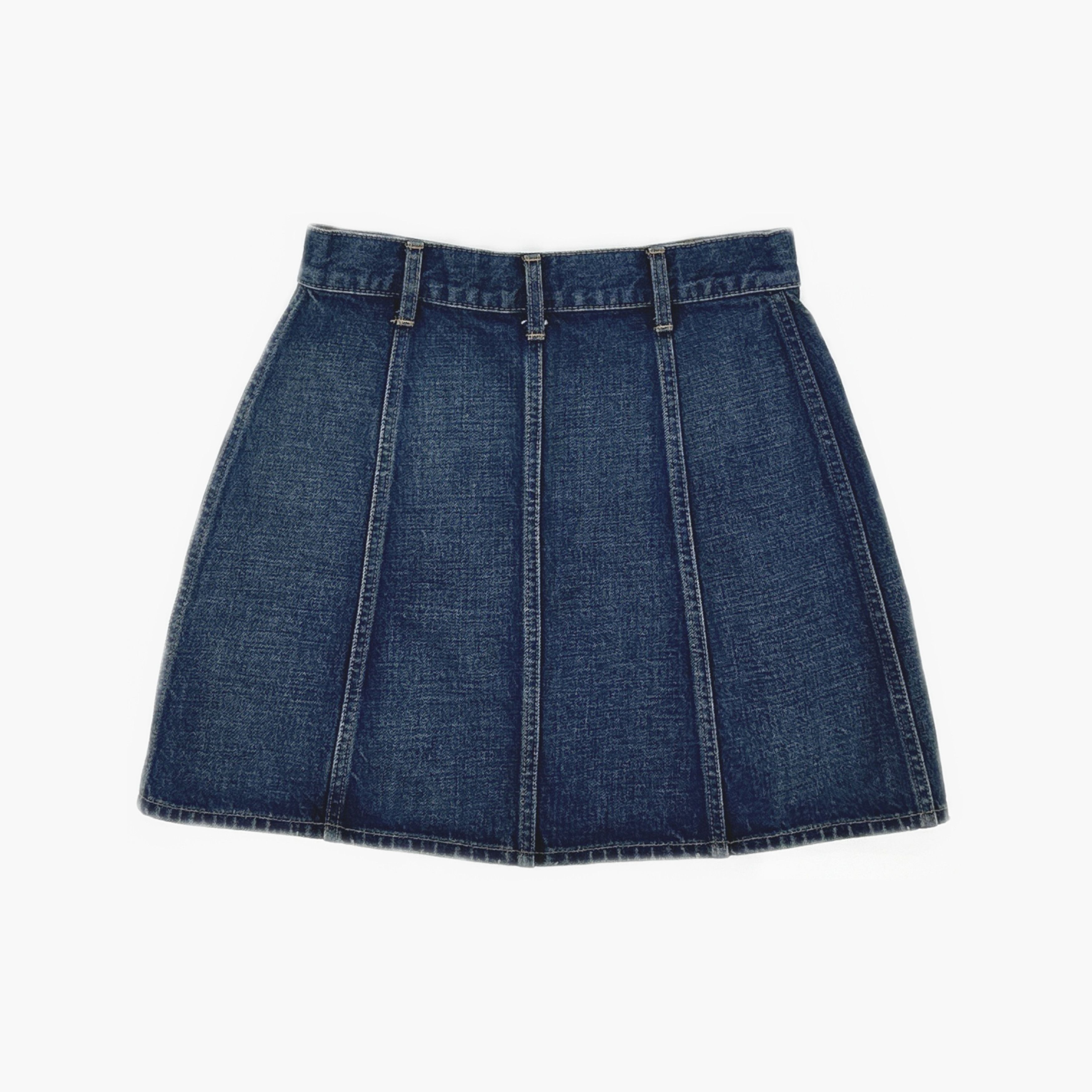 Celine Celine Gold Chain Denim Mini Skirt Size 27 Size 27" / US 4 / IT 40 - 2 Thumbnail