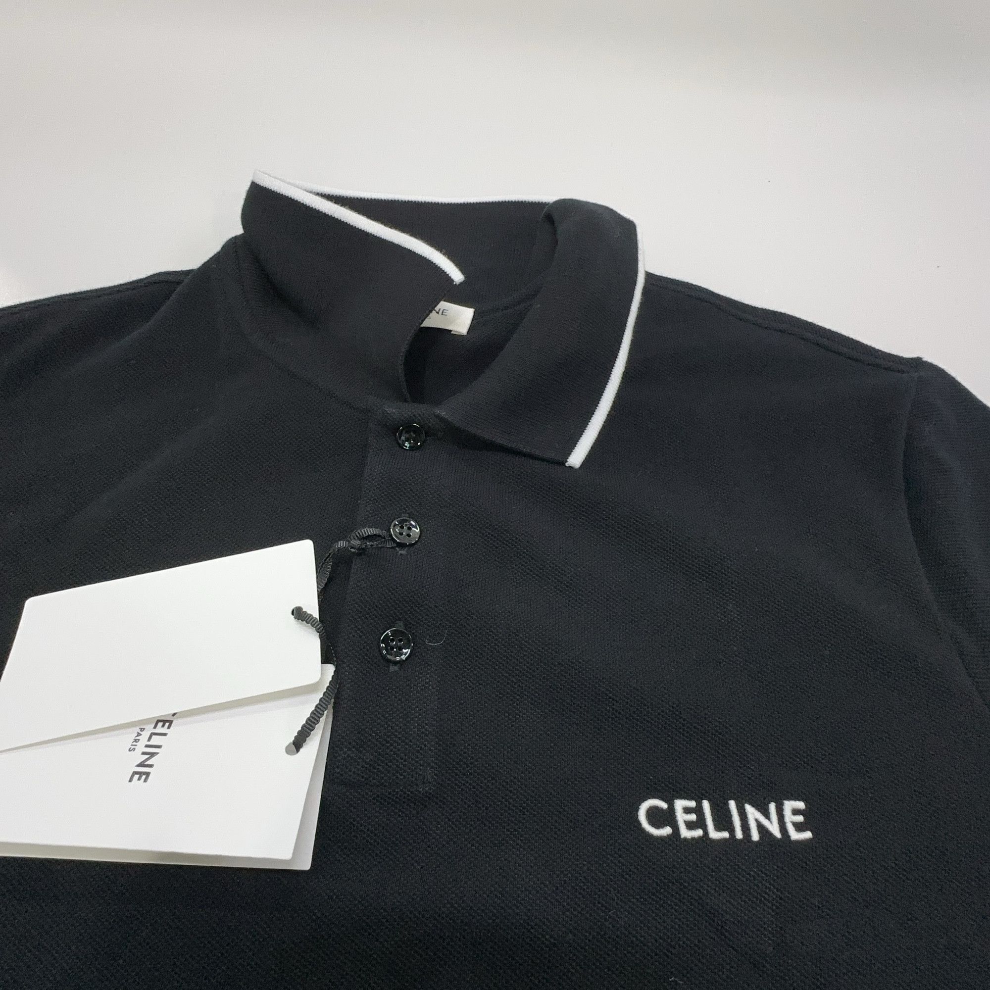 Celine CELINE Logo Embroidery Polo Shirt Size S Size US S / EU 44-46 / 1 - 6 Thumbnail