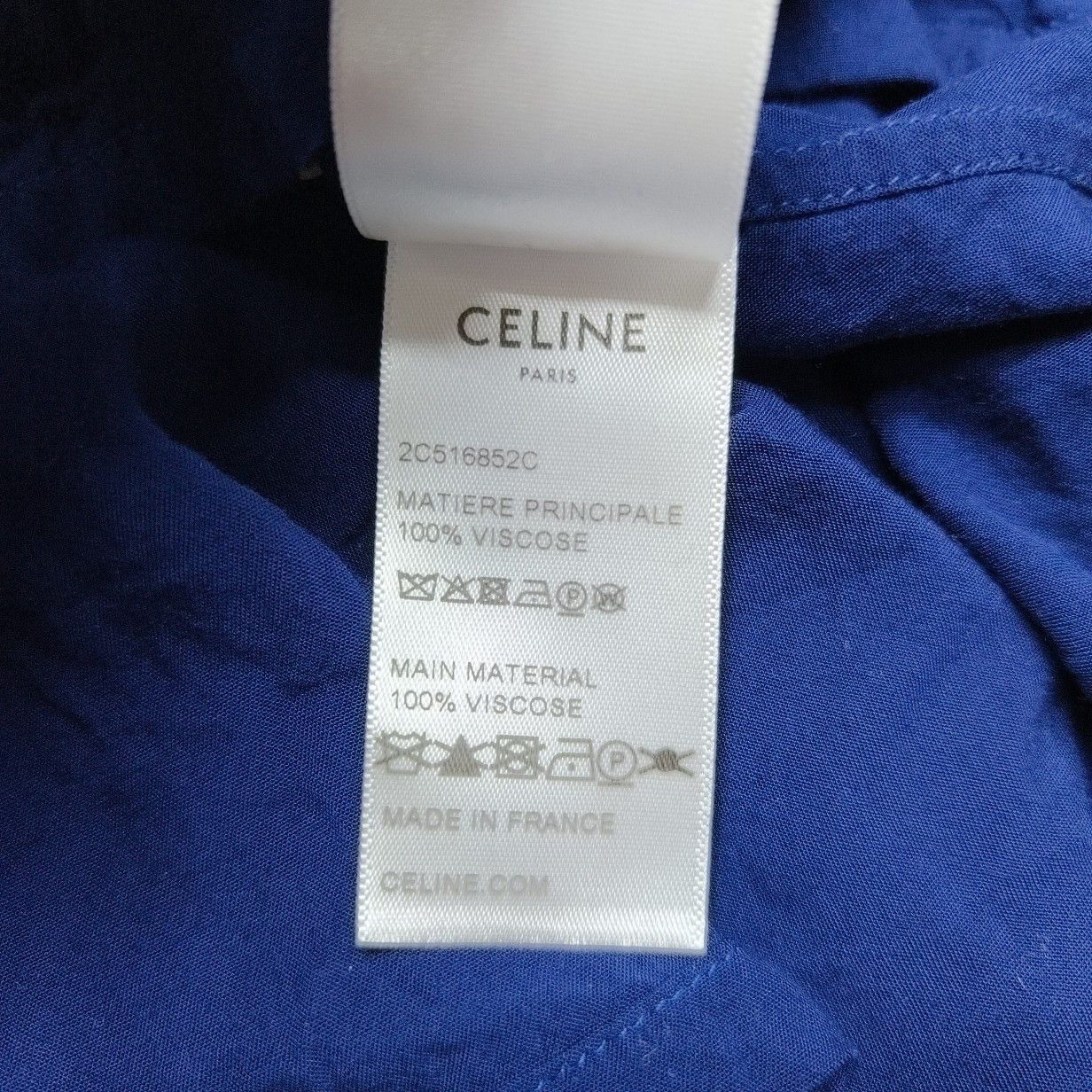 Celine CELINE Script Logo Viscose Short Sleeve Shirt Size 39 Size US M / EU 48-50 / 2 - 6 Thumbnail