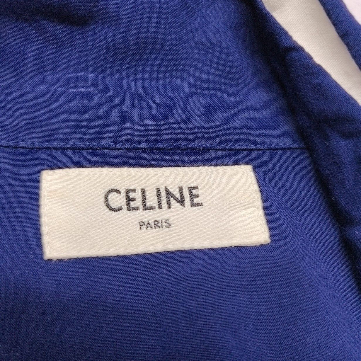 Celine CELINE Script Logo Viscose Short Sleeve Shirt Size 39 Size US M / EU 48-50 / 2 - 3 Thumbnail