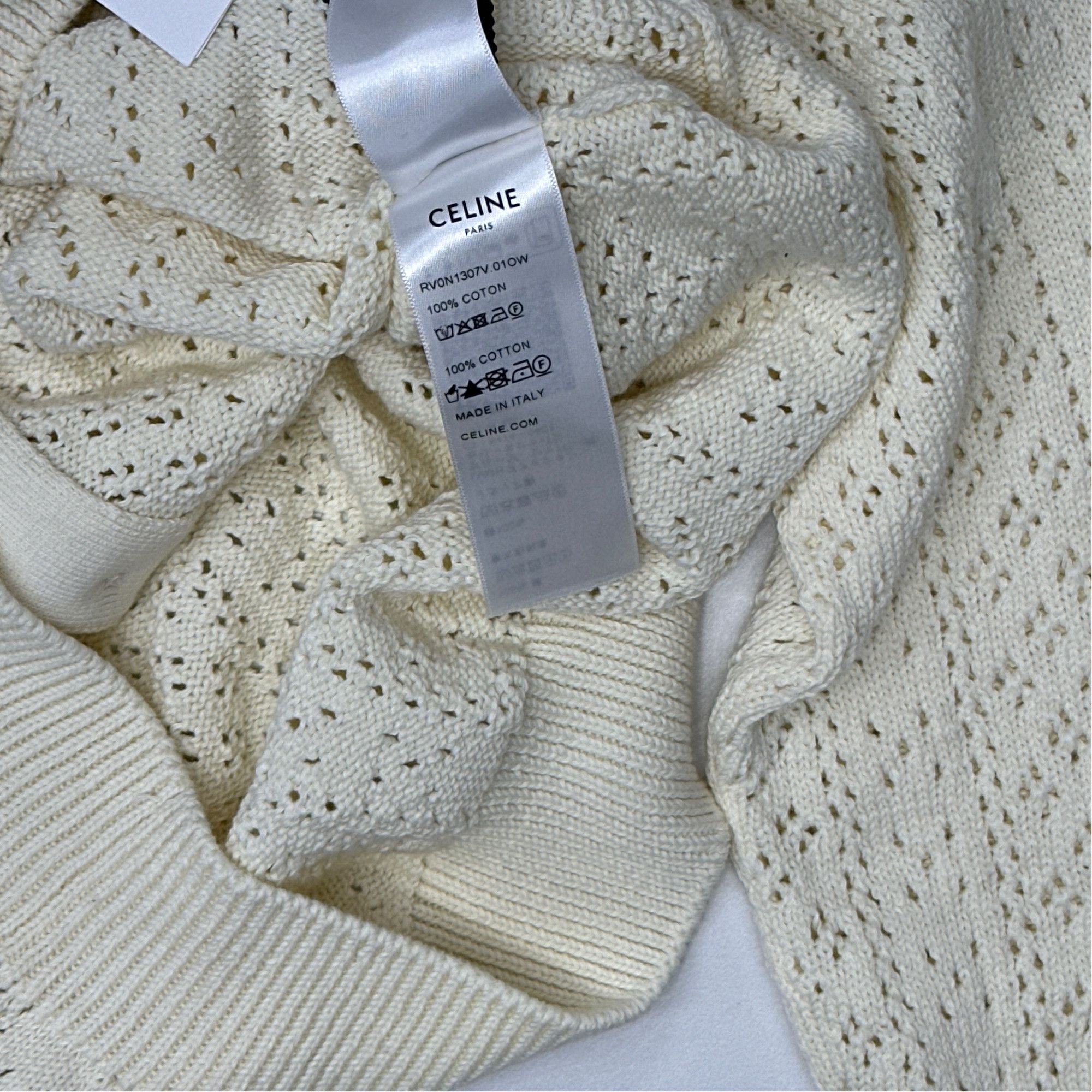 Celine Celine Pointelle Knit Cardigan Size M Size M / US 6-8 / IT 42-44 - 4 Thumbnail