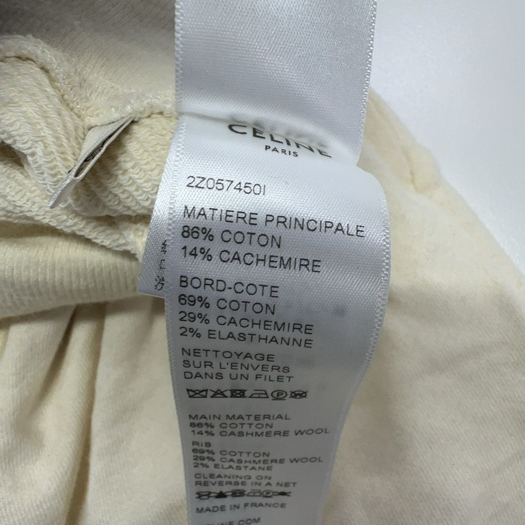 Celine CELINE Logo Ivory Cotton Cashmere Shorts Size S Size 26" / US 2 / IT 38 - 4 Thumbnail