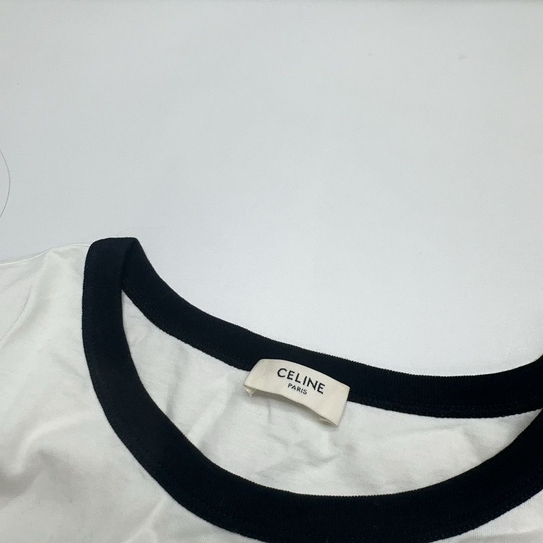 Celine CELINE Paris Logo Ringer T-Shirt Size S Size S / US 4 / IT 40 - 5 Thumbnail