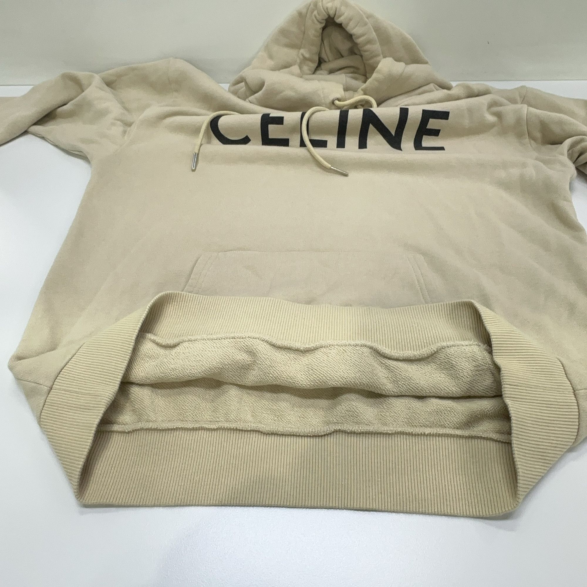 Celine Celine Logo Hoodie Beige Size S Size US S / EU 44-46 / 1 - 13 Thumbnail