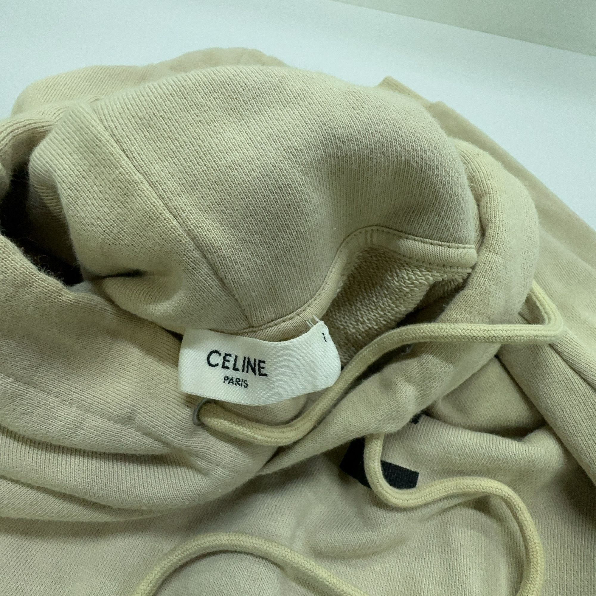 Celine Celine Logo Hoodie Beige Size S Size US S / EU 44-46 / 1 - 6 Thumbnail