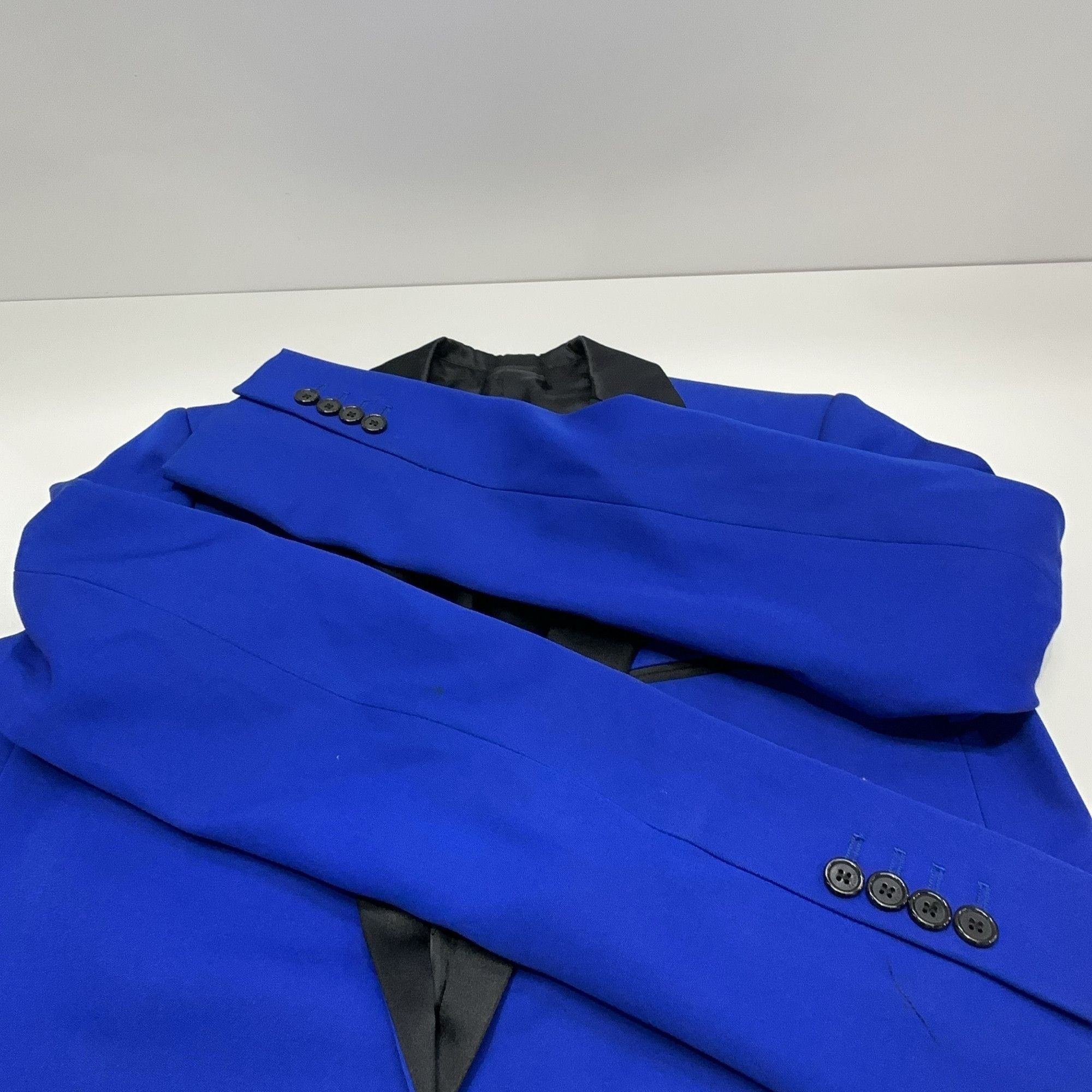 Celine CELINE Blue Contrast Lapel Blazer Size 40 Size S / US 4 / IT 40 - 8 Thumbnail