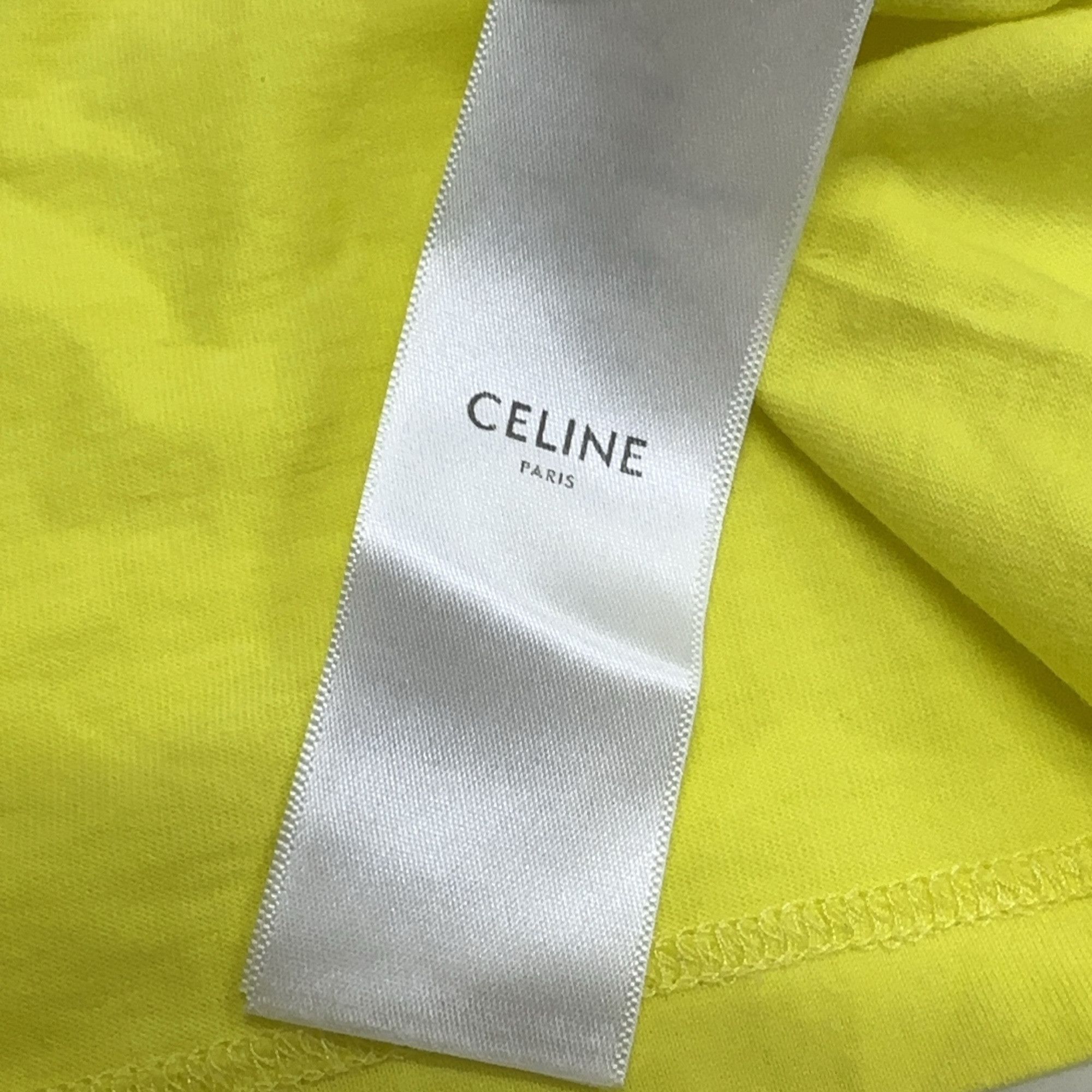 Celine Celine Logo T-Shirt Yellow Size XS Size XS / US 0-2 / IT 36-38 - 5 Thumbnail