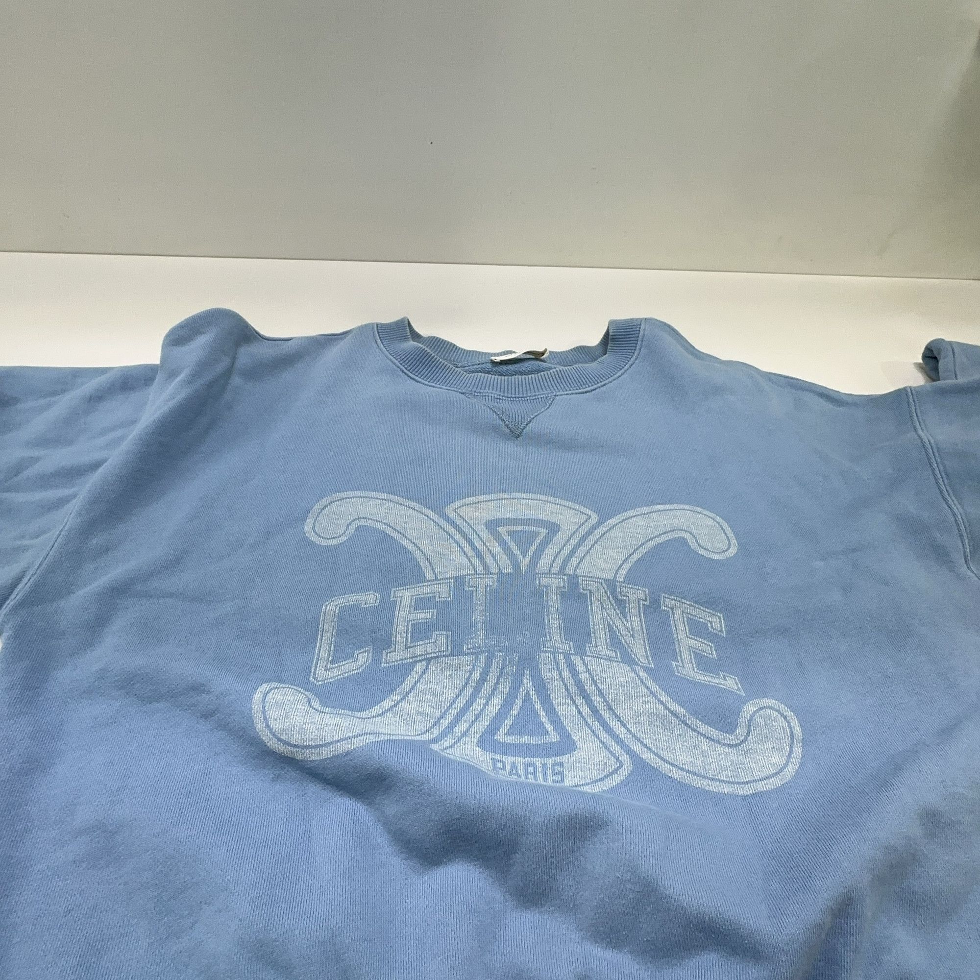 Celine Celine Triomphe Logo Sweatshirt XS Size XS / US 0-2 / IT 36-38 - 6 Thumbnail