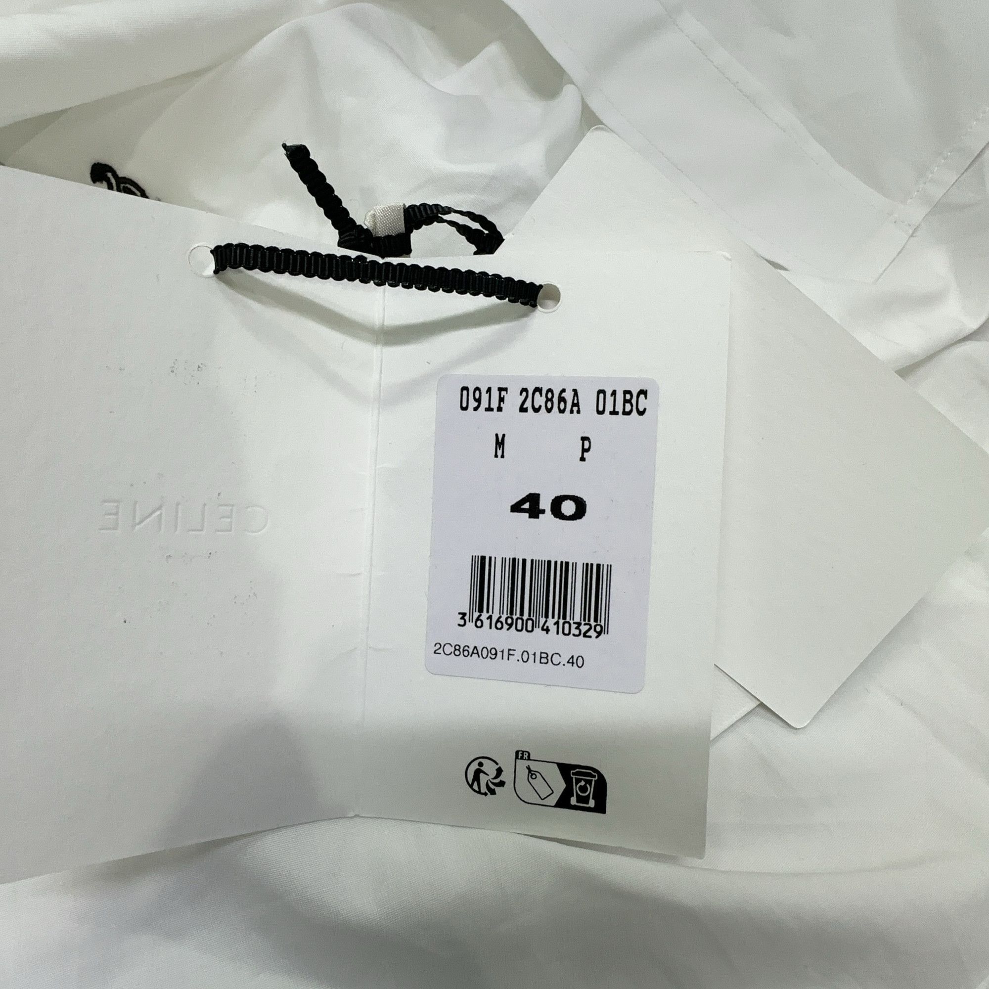 Celine Celine White Cotton Button Up Shirt Size M Size US XXS / EU 40 - 4 Thumbnail