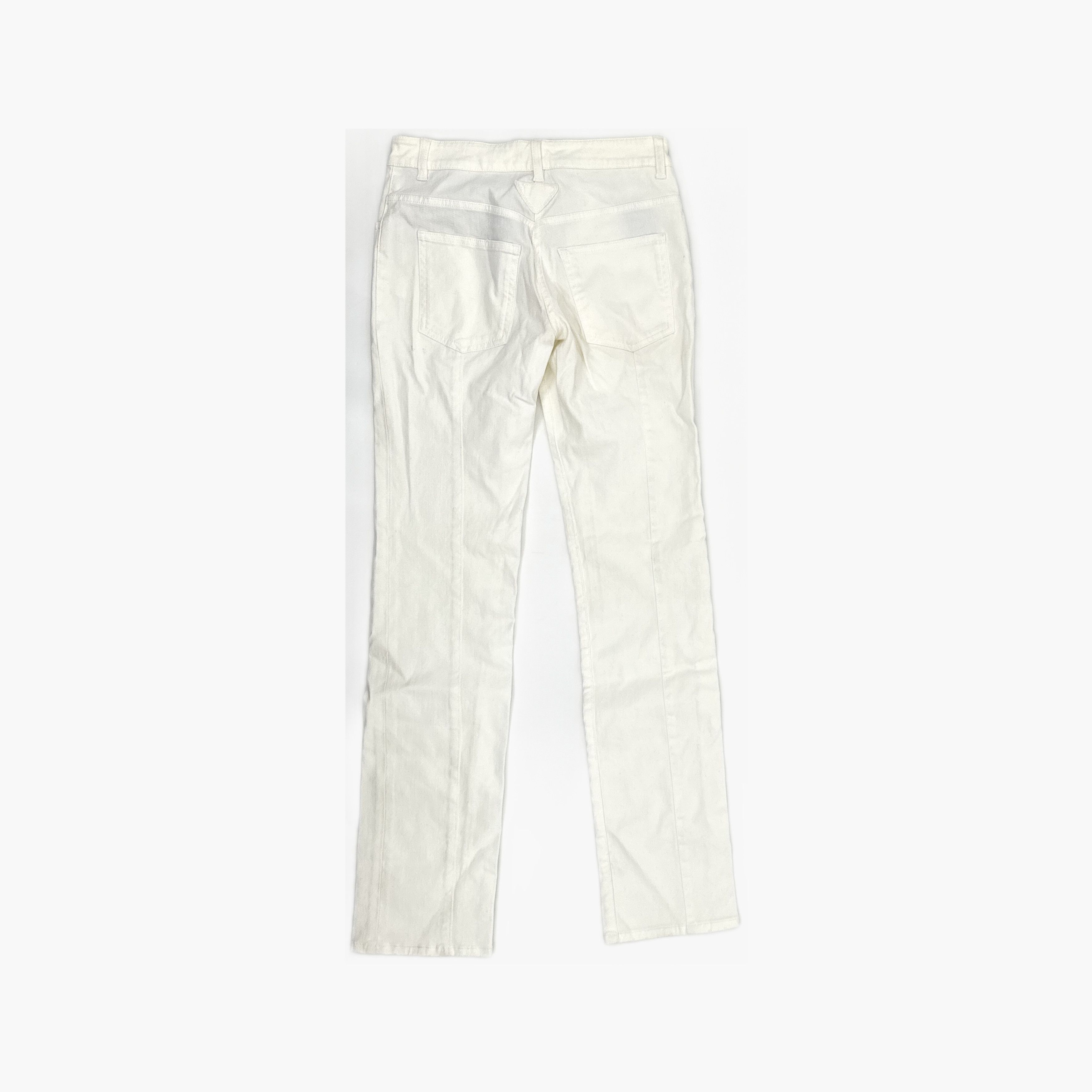 Prada Prada White Denim Jeans Size 26 Size US 26 / EU 42 - 2 Thumbnail