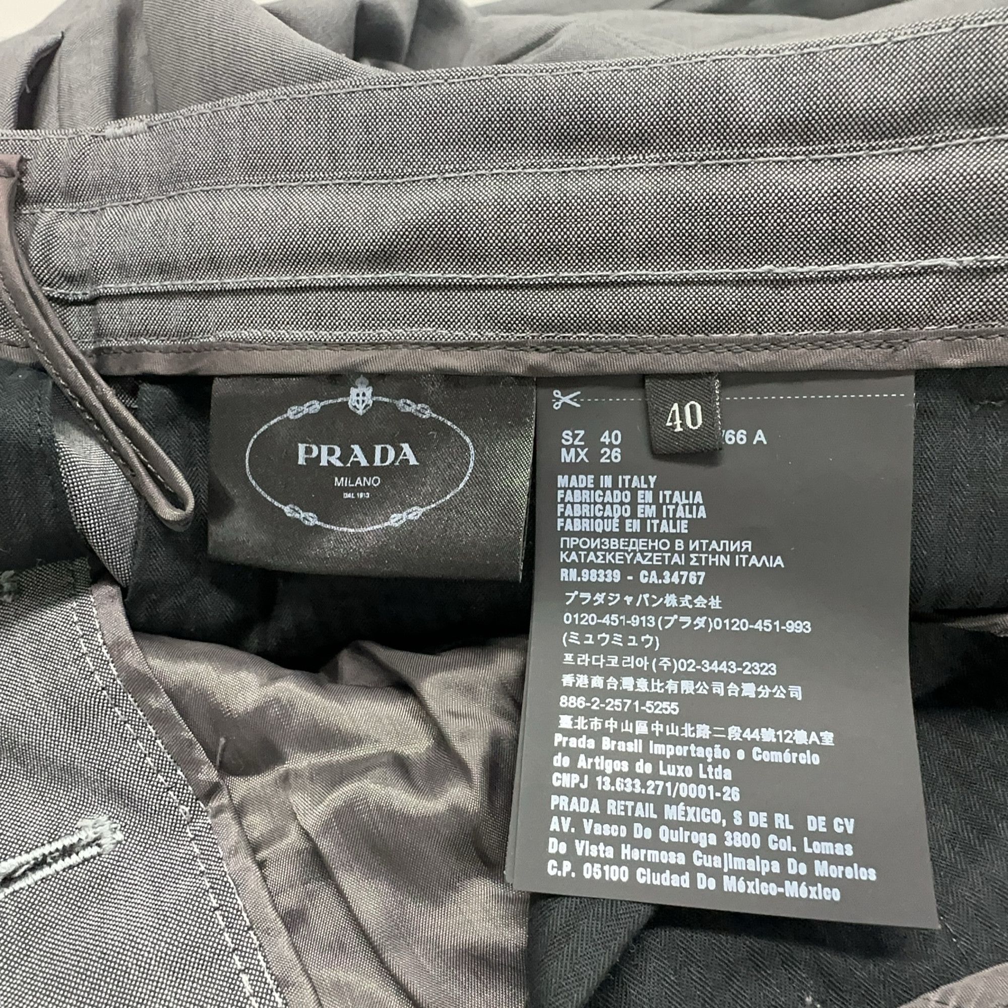 Prada Prada Gray Pants Size IT 40 Size 27" / US 4 / IT 40 - 4 Thumbnail