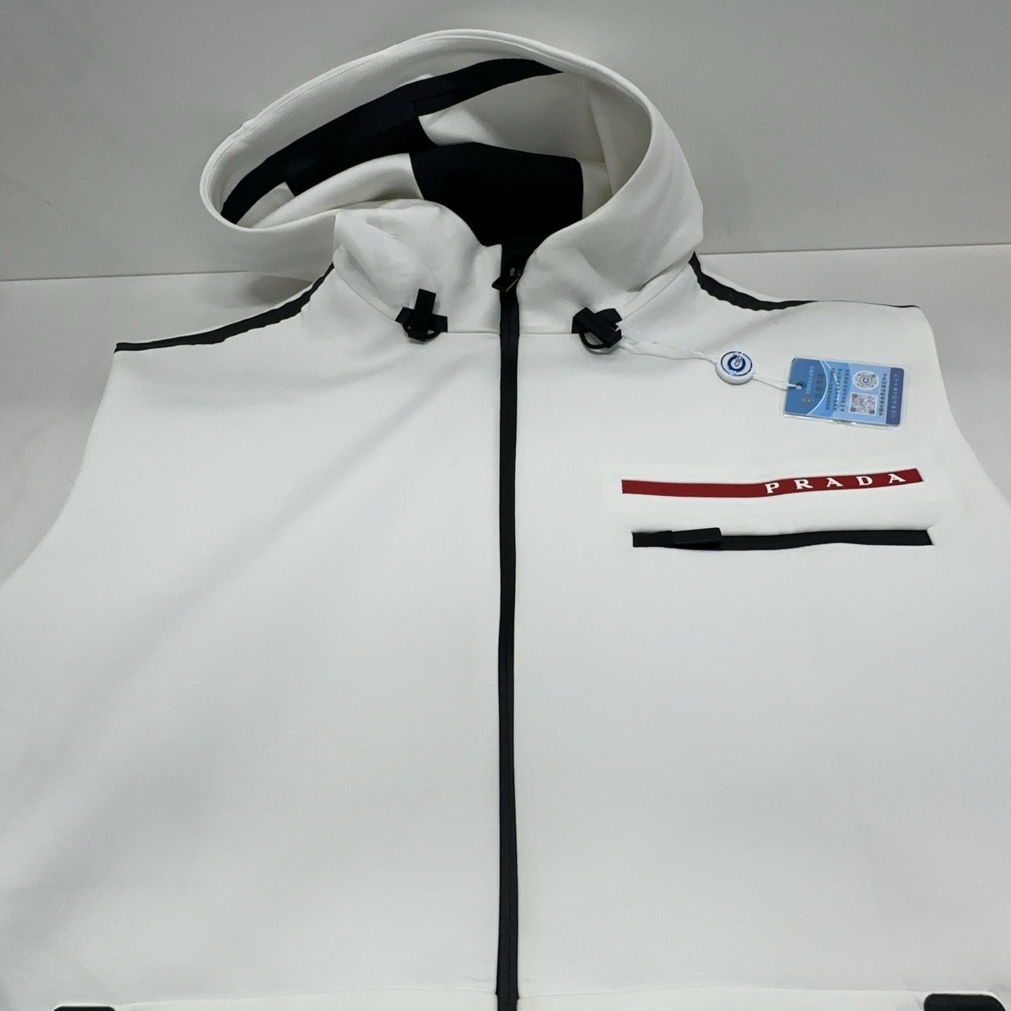 Prada Prada Linea Rossa Logo Hooded Vest Size M Size US M / EU 48-50 / 2 - 8 Thumbnail