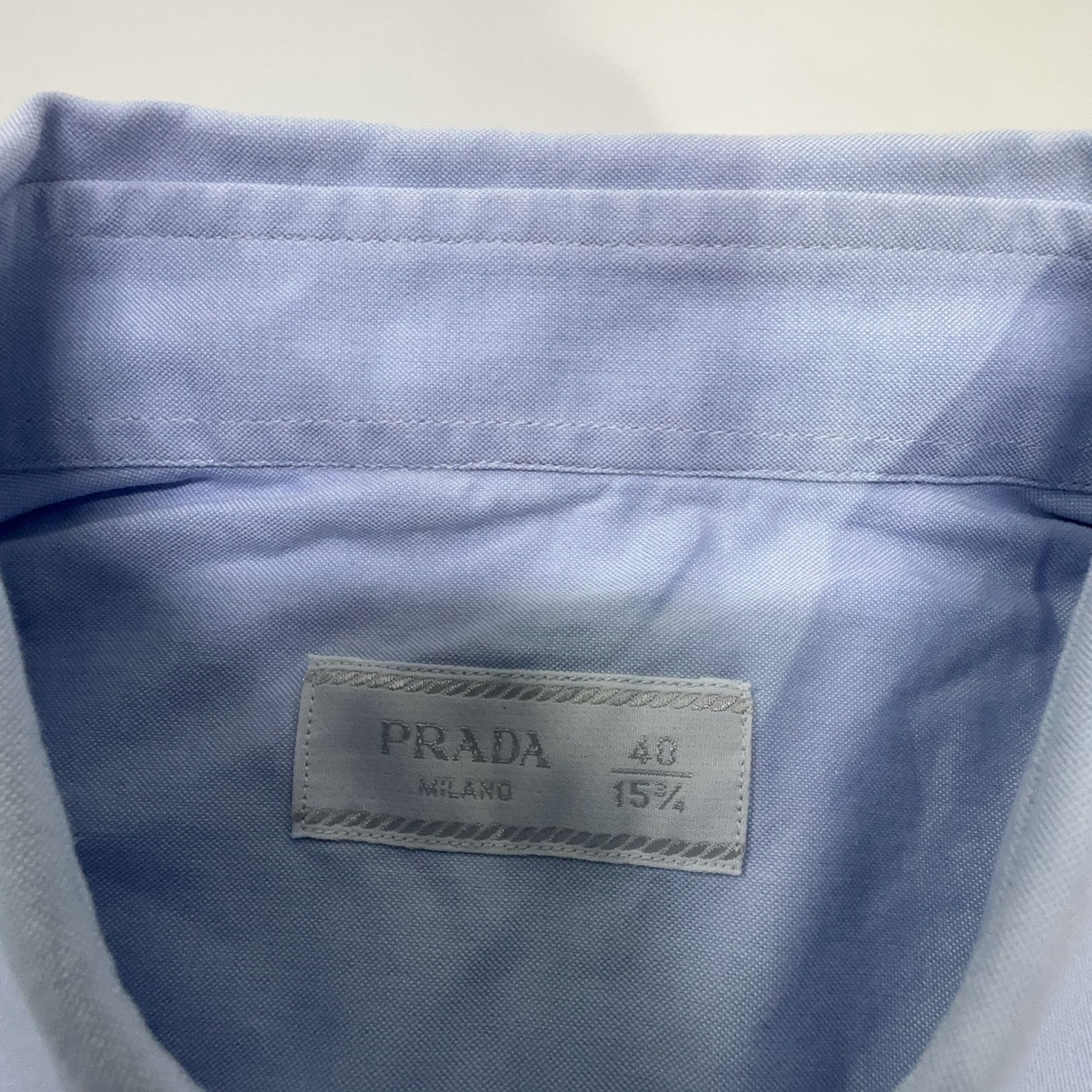 Prada Prada Light Blue Button Up Shirt Size M Size US XXS / EU 40 - 3 Thumbnail
