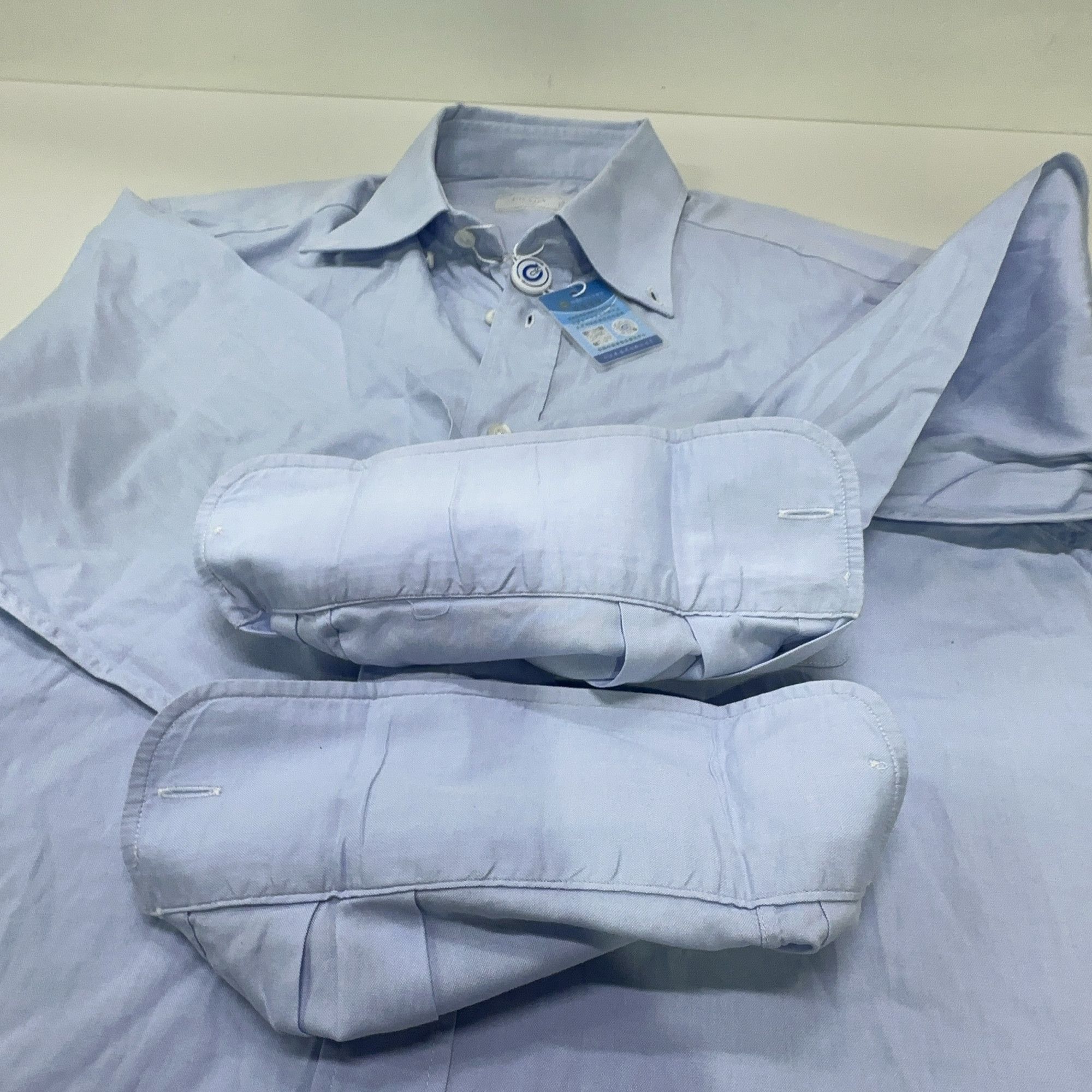 Prada Prada Light Blue Button Up Shirt Size M Size US XXS / EU 40 - 7 Thumbnail