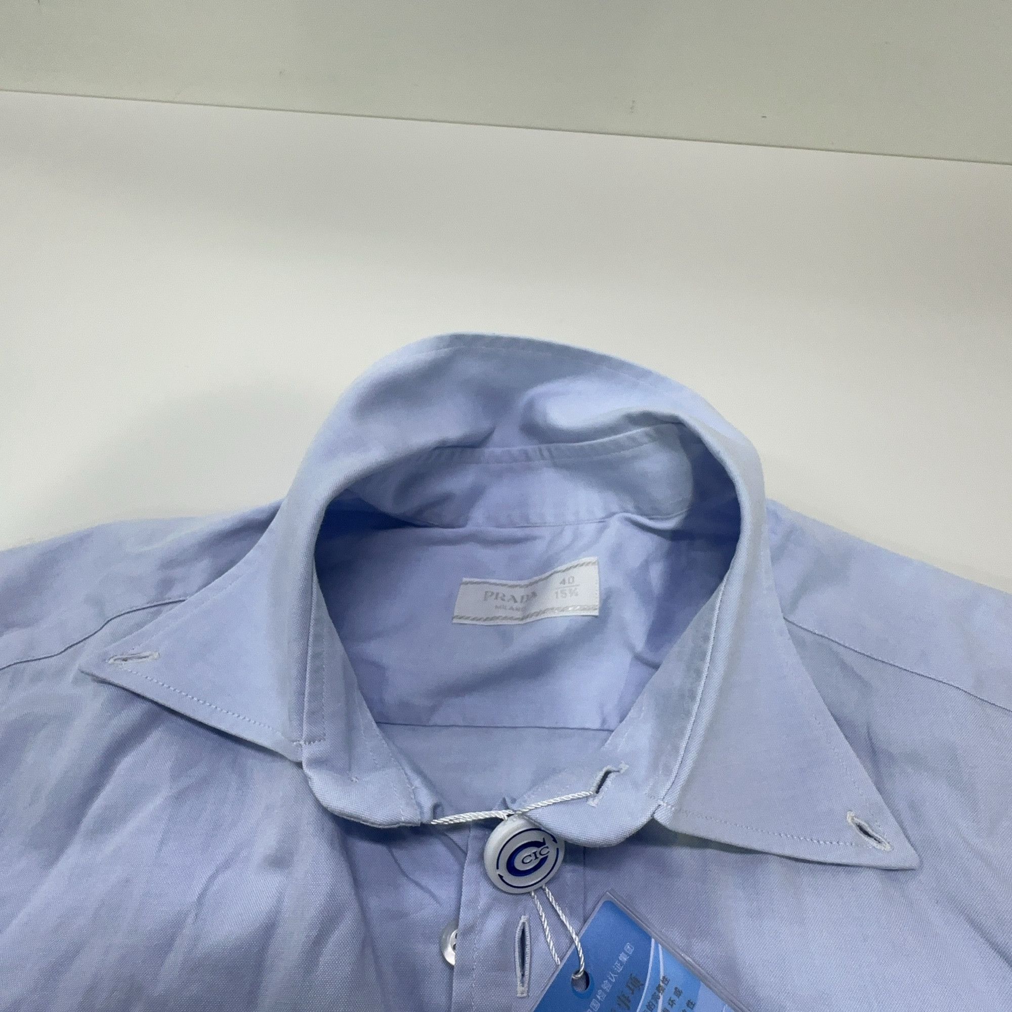 Prada Prada Light Blue Button Up Shirt Size M Size US XXS / EU 40 - 5 Thumbnail