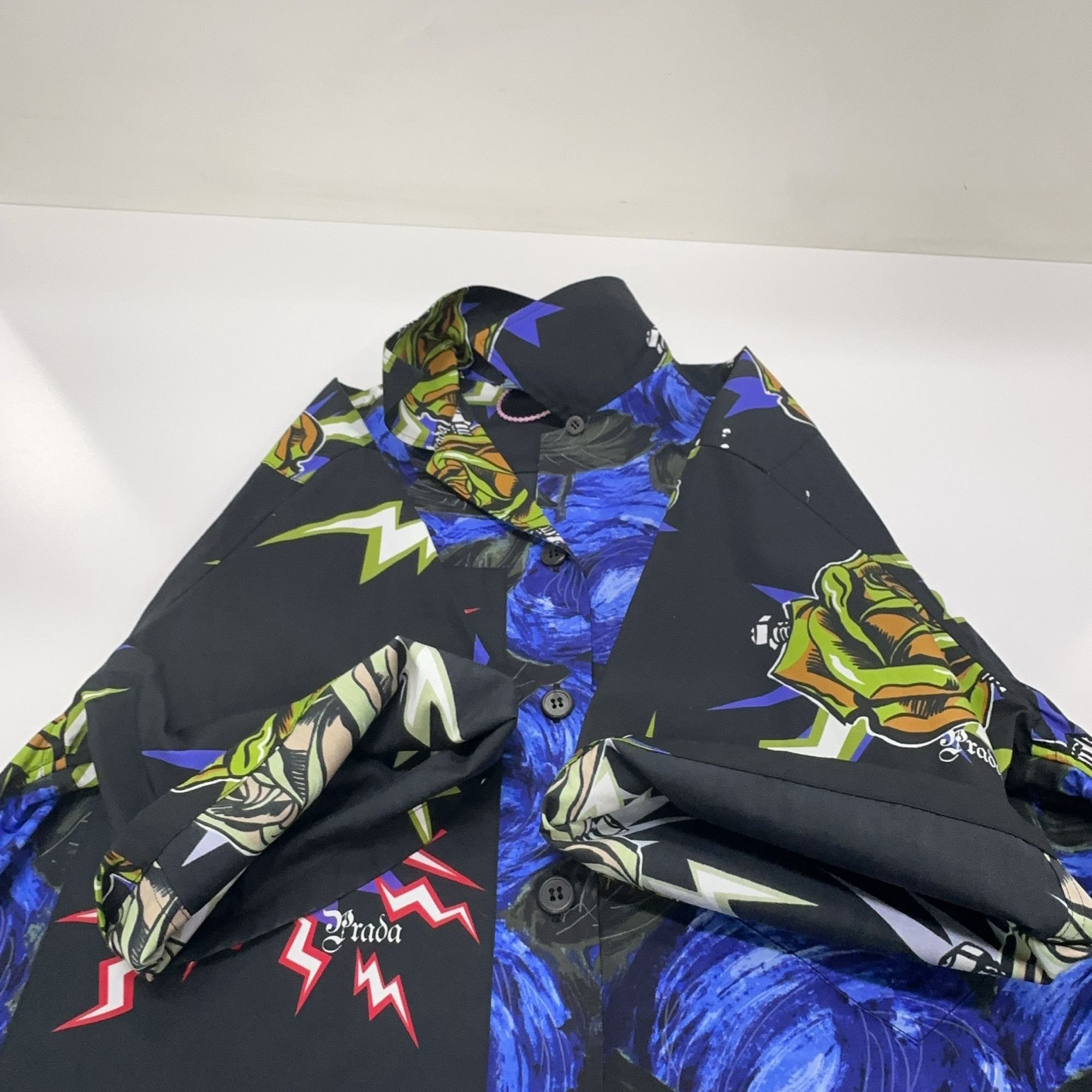 Prada Prada Rose Heart Print Button Up Shirt 38 Size XS / US 0-2 / IT 36-38 - 15 Thumbnail