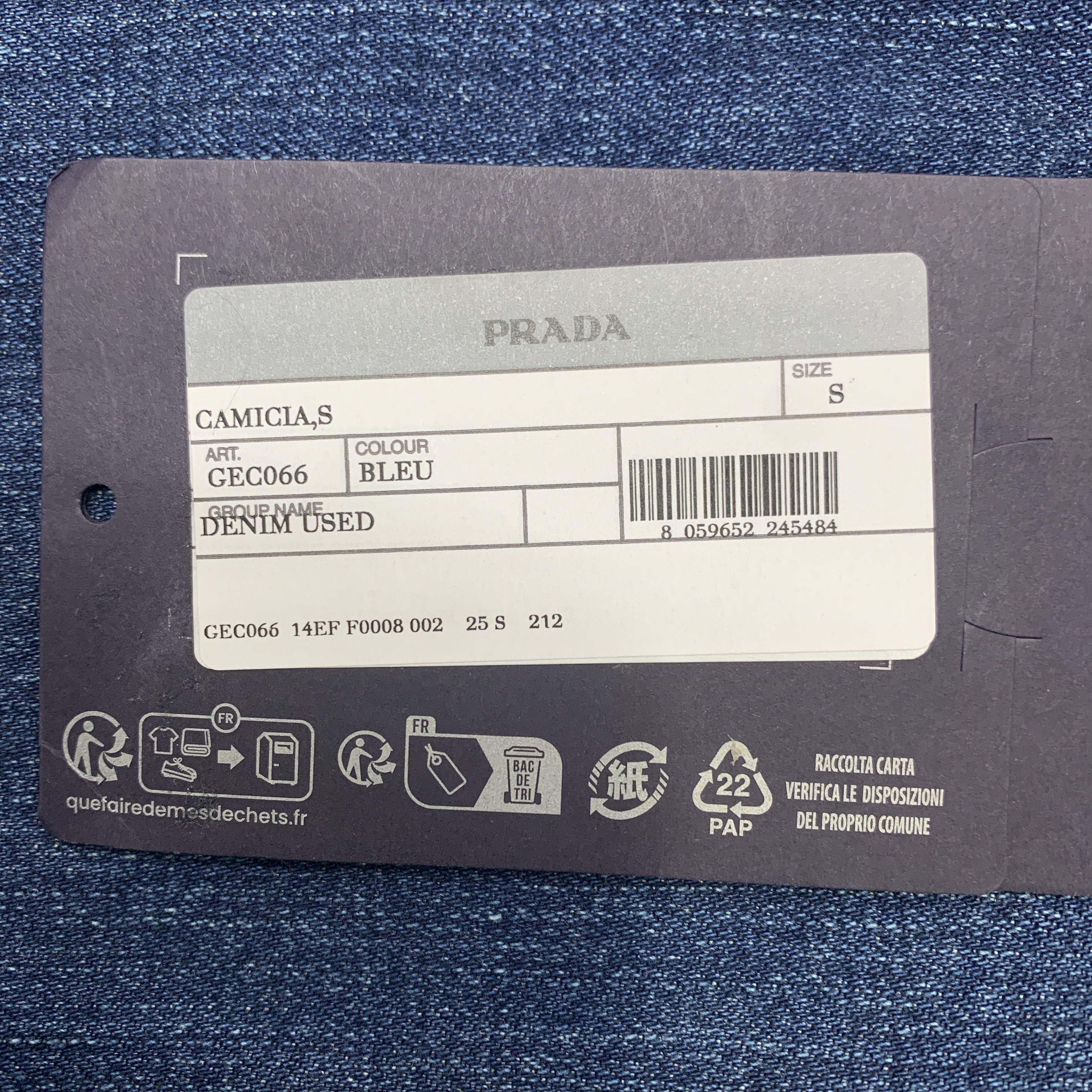 Prada Prada Logo Denim Jacket Size S Size US S / EU 44-46 / 1 - 4 Thumbnail
