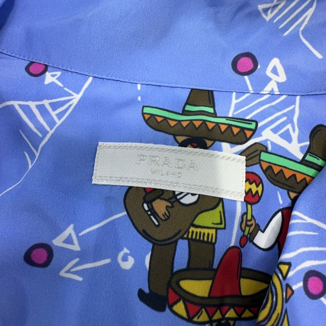 Prada Prada Mexico Print Button Up Shirt Size M Size US M / EU 48-50 / 2 - 3 Thumbnail