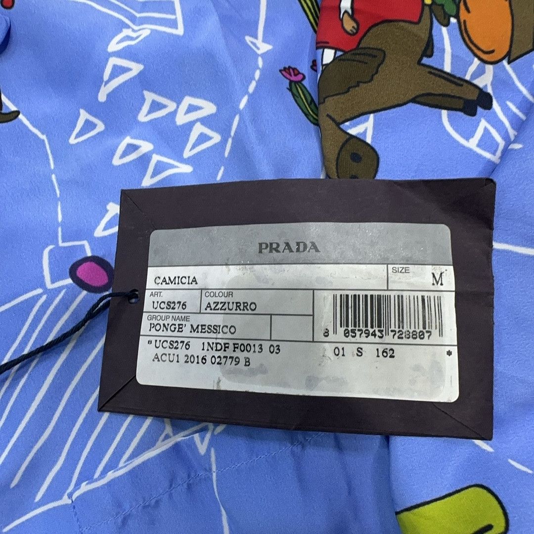 Prada Prada Mexico Print Button Up Shirt Size M Size US M / EU 48-50 / 2 - 4 Thumbnail