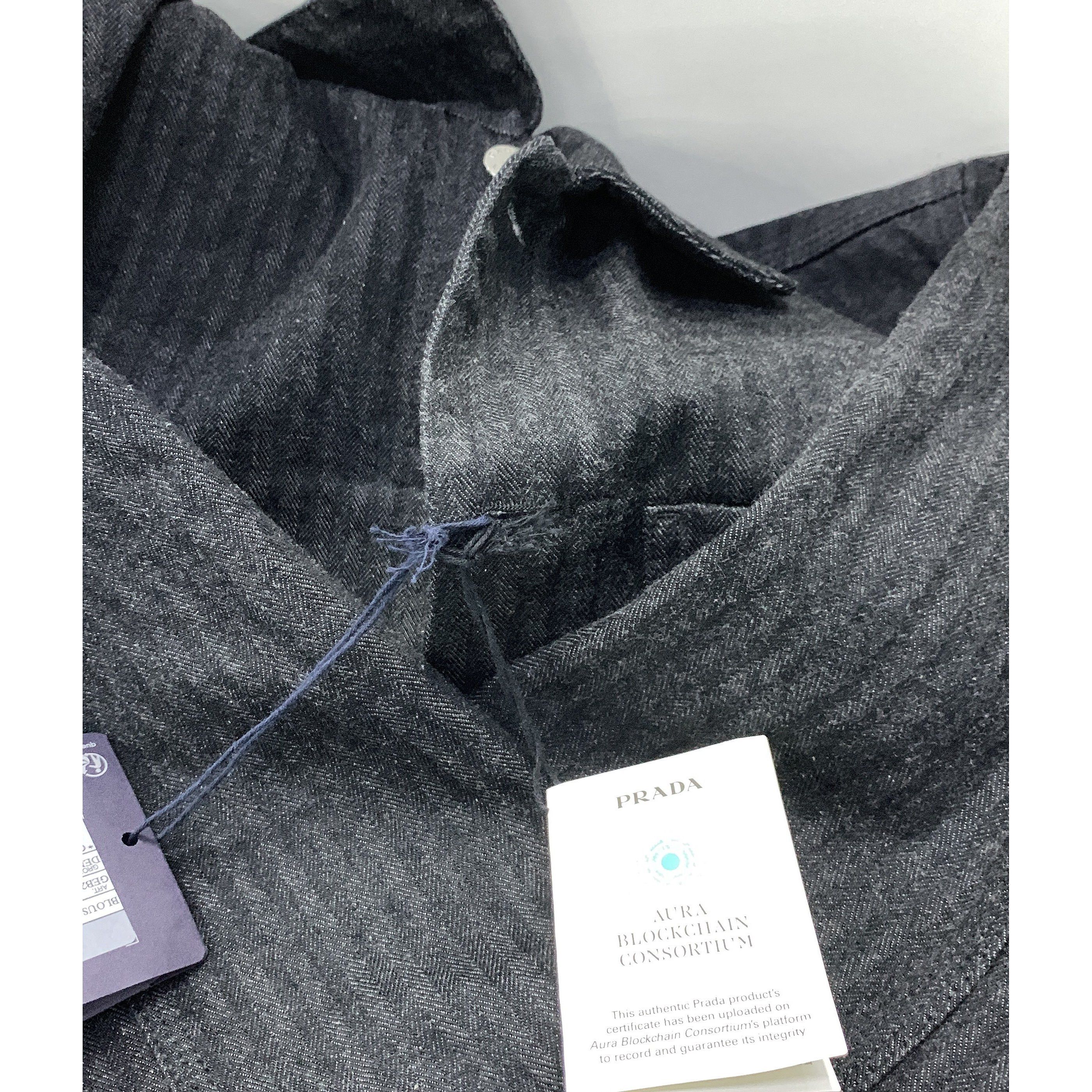 Prada Prada Chevron Denim Jacket Size M Size US M / EU 48-50 / 2 - 5 Thumbnail