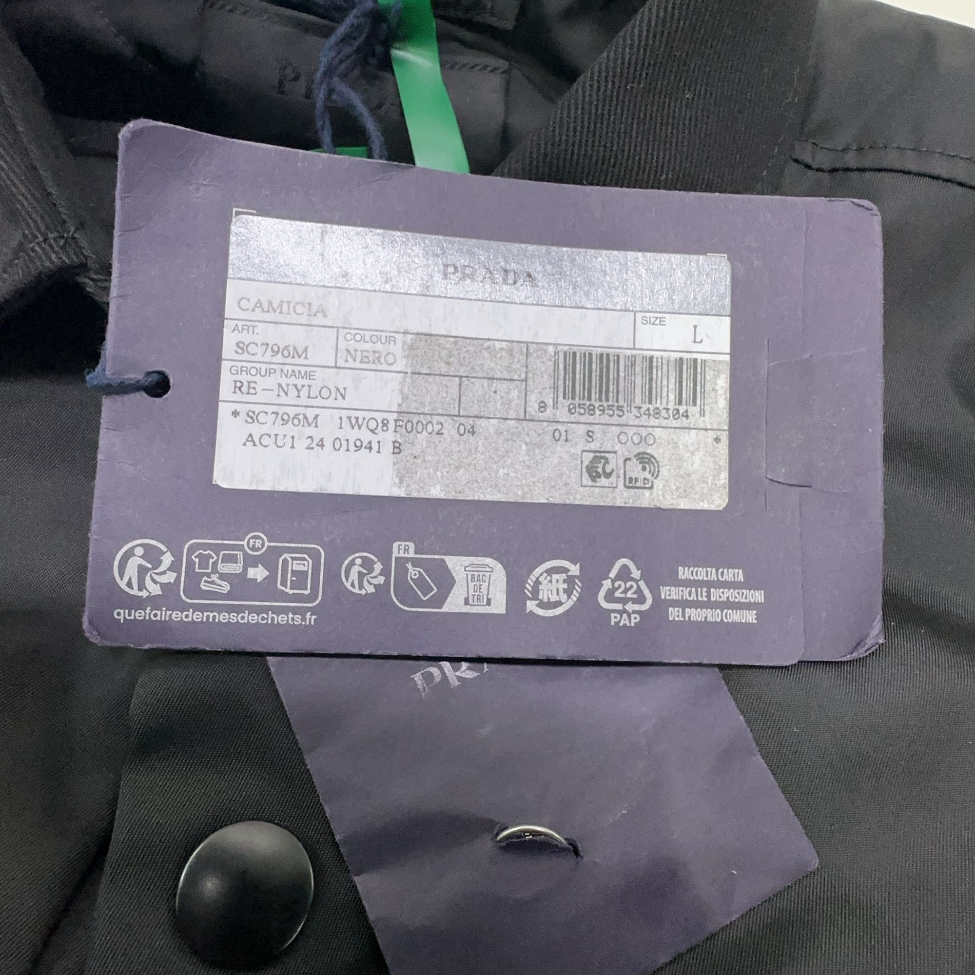 Prada Prada Re-Nylon Logo Jacket Size L Size US L / EU 52-54 / 3 - 6 Thumbnail