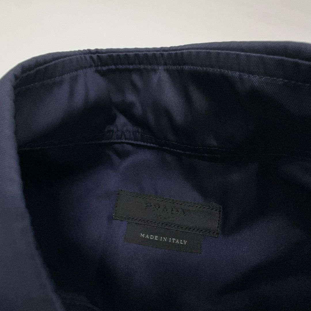 Prada Prada Navy Button Up Shirt Size L Size US L / EU 52-54 / 3 - 5 Thumbnail