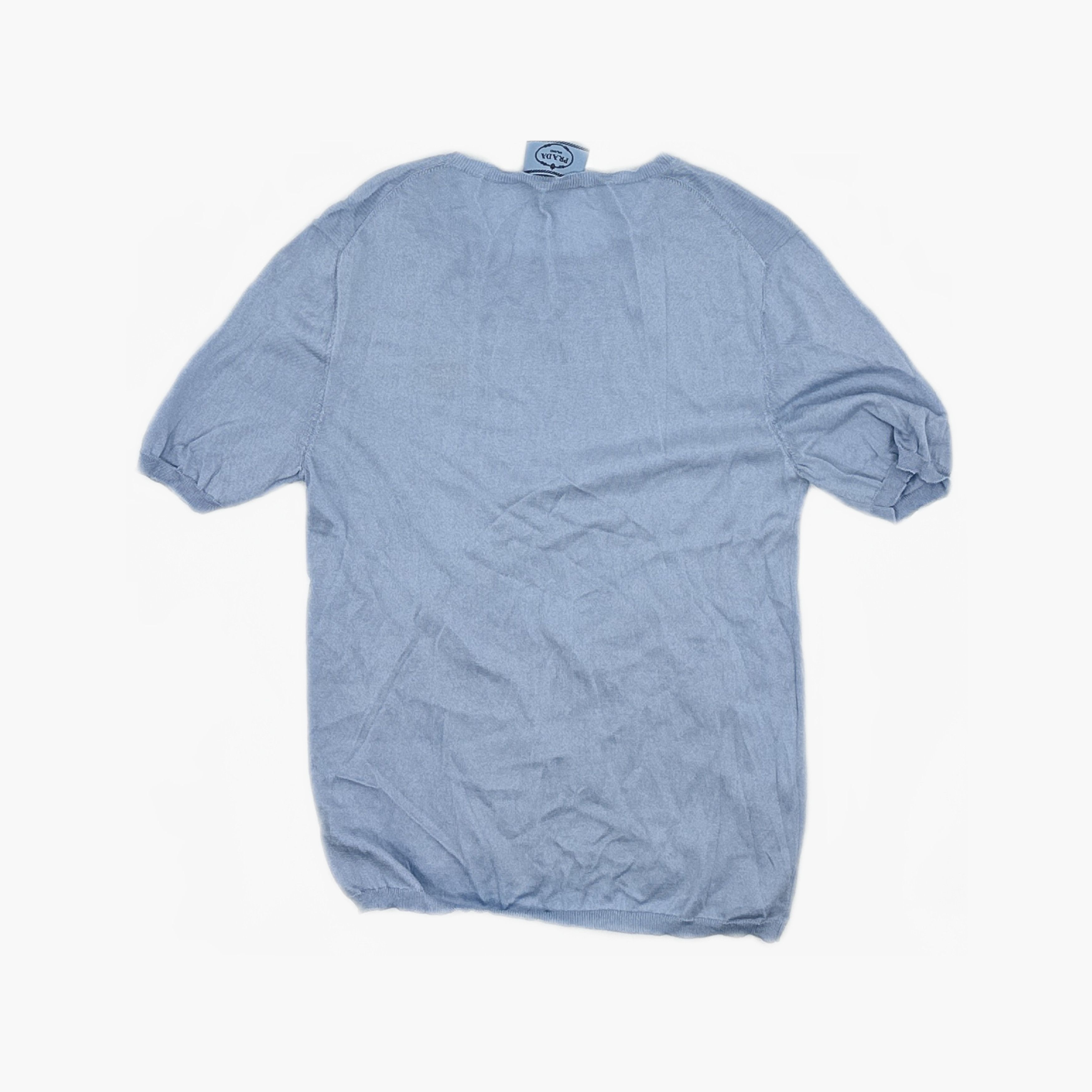 Prada Prada Logo Silk Knit T-Shirt Size IT 38 Size XS / US 0-2 / IT 36-38 - 2 Thumbnail