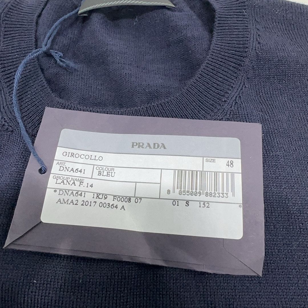 Prada Prada Wool Crewneck Sweater Blue Size 48 Size US M / EU 48-50 / 2 - 4 Thumbnail