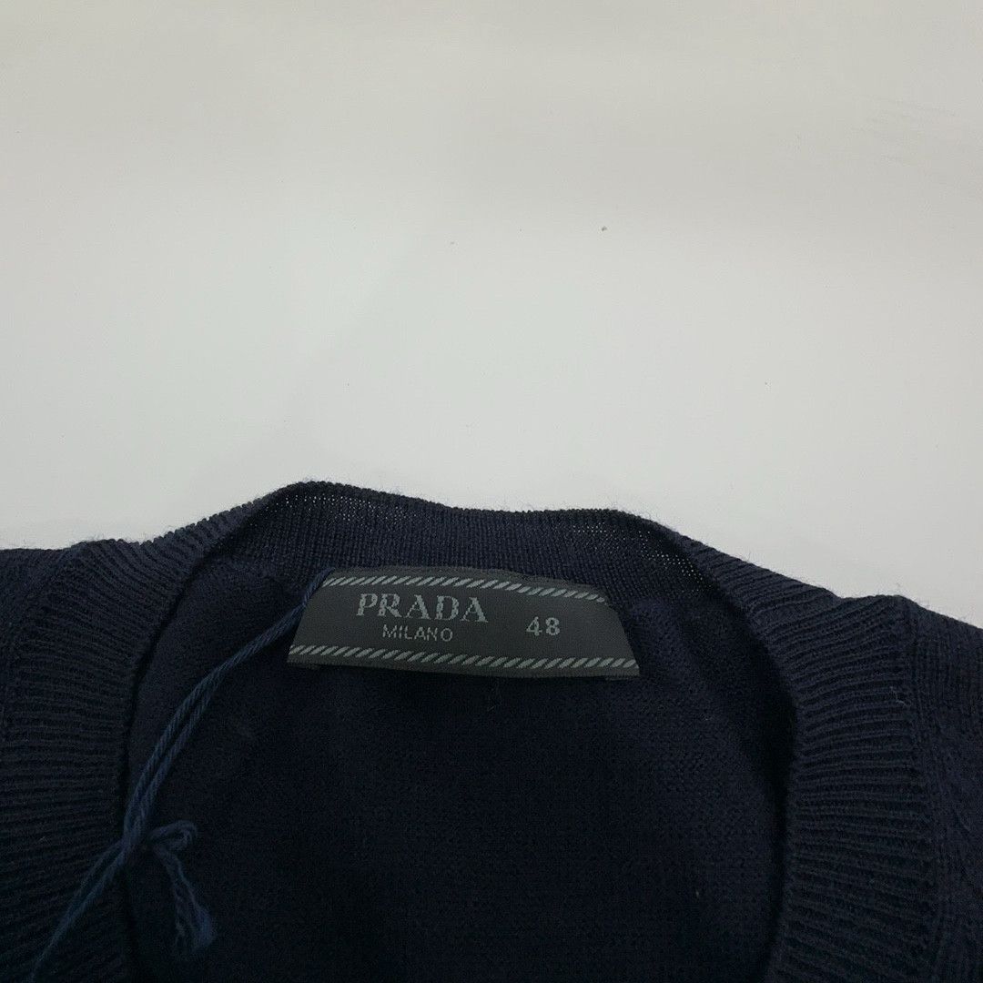 Prada Prada Wool Crewneck Sweater Blue Size 48 Size US M / EU 48-50 / 2 - 3 Thumbnail